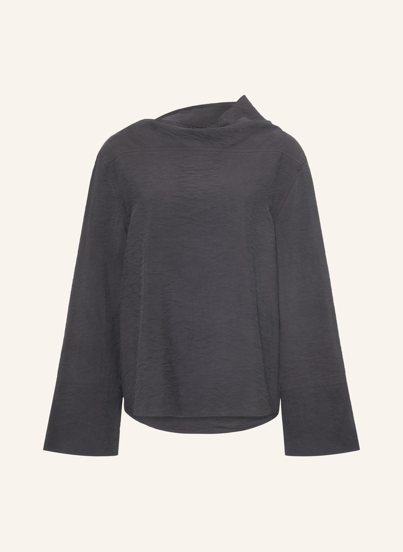 soeur LAILA Shirt blouse with Silk: DARK GRAY