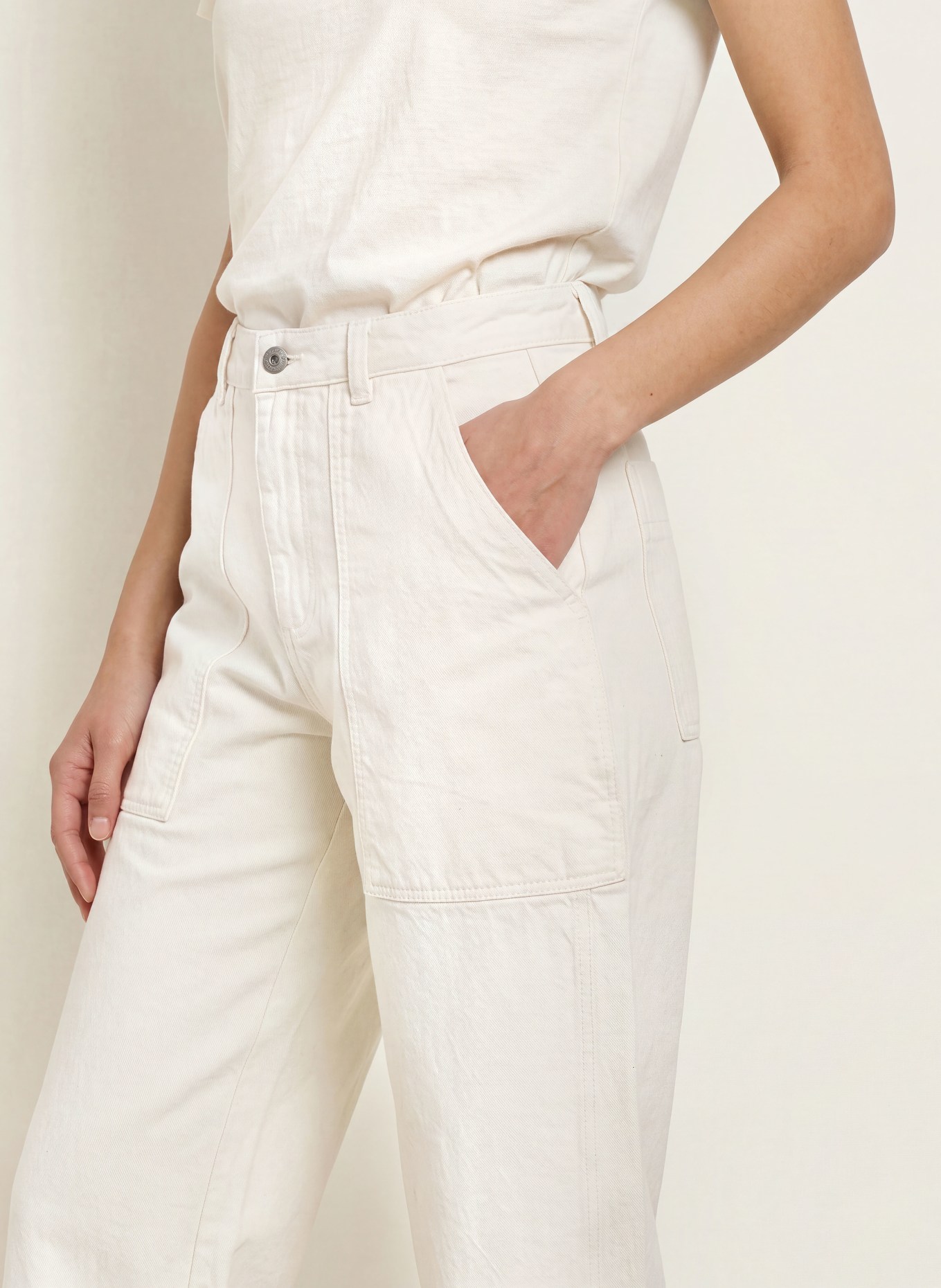 soeur KURT Barrel-leg jeans: ECR01 ECRU