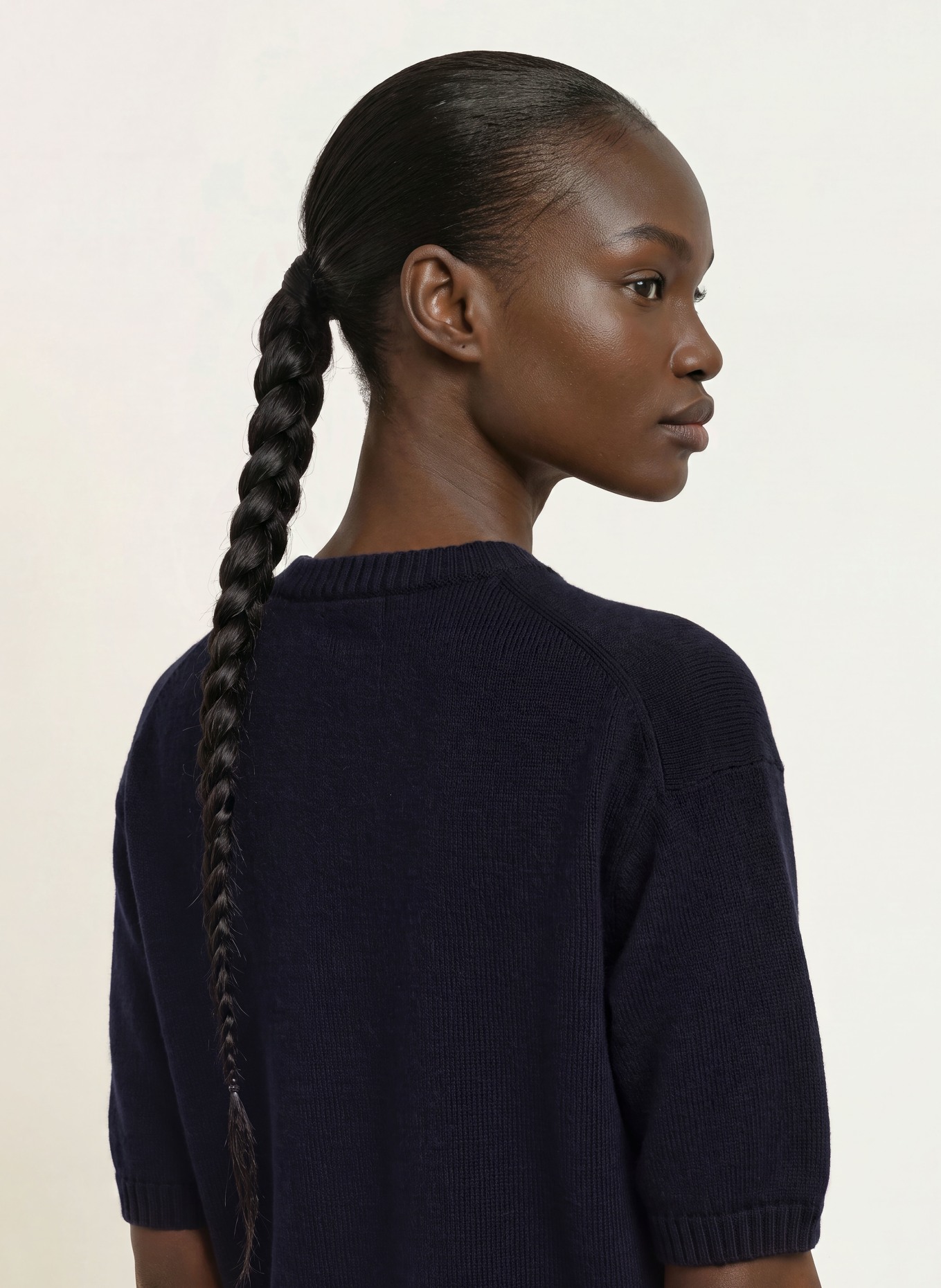 soeur LISE Sweater with 3/4-Sleeve: DARK BLUE