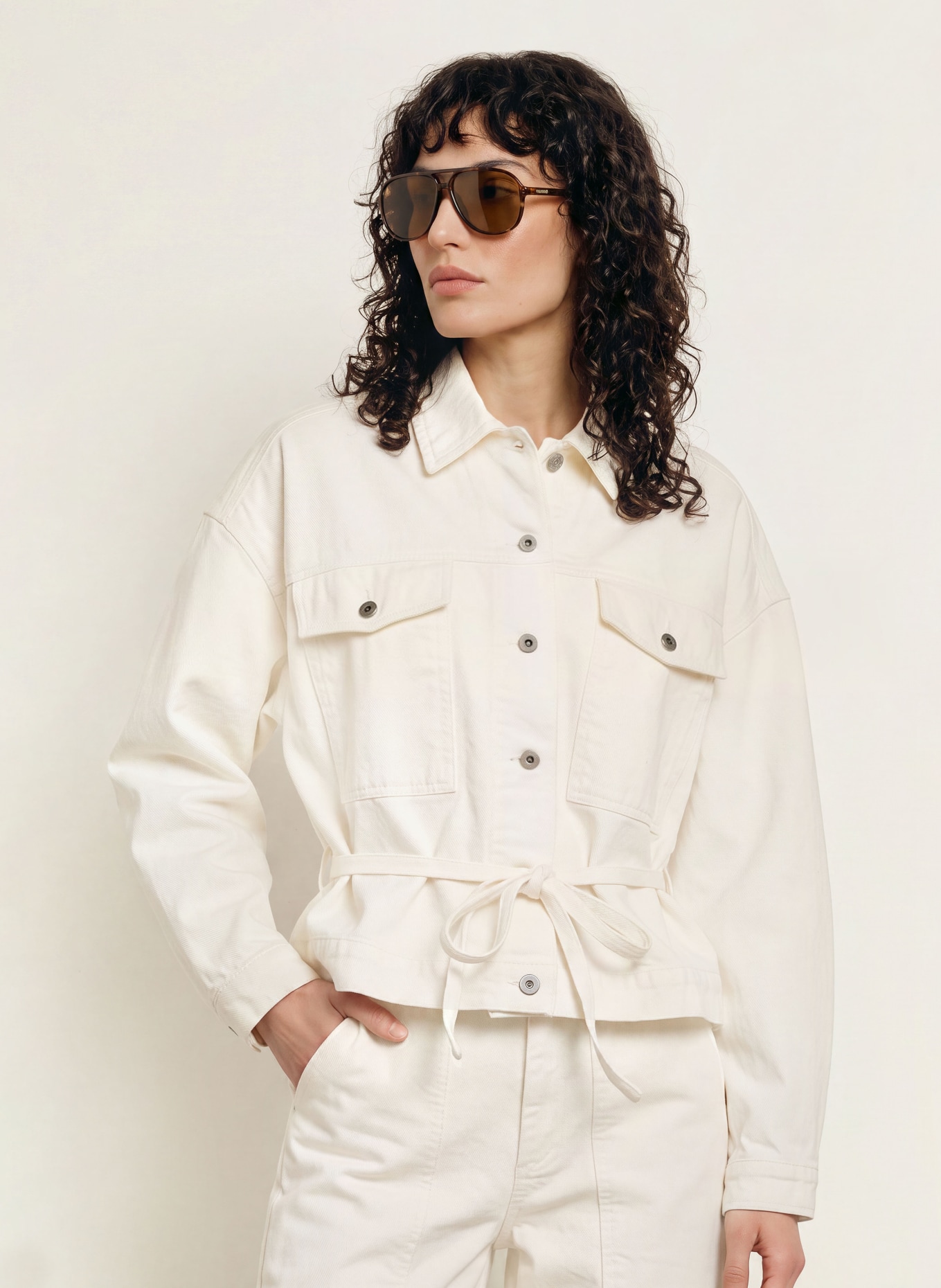soeur LYS Denim Jacket: ECR01 ECRU