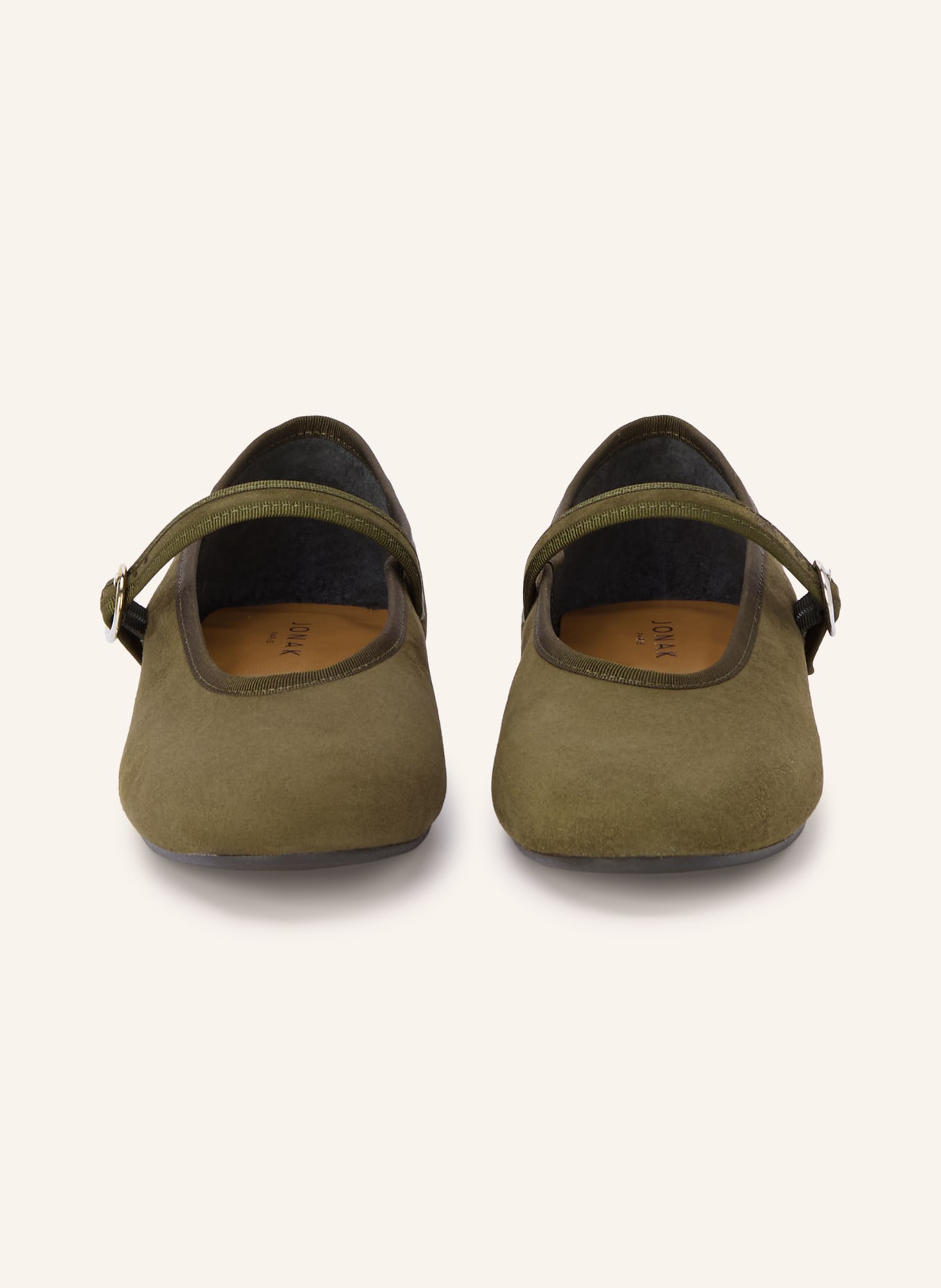 JONAK Mary-Jane-Ballerinas DEESSE: KHAKI