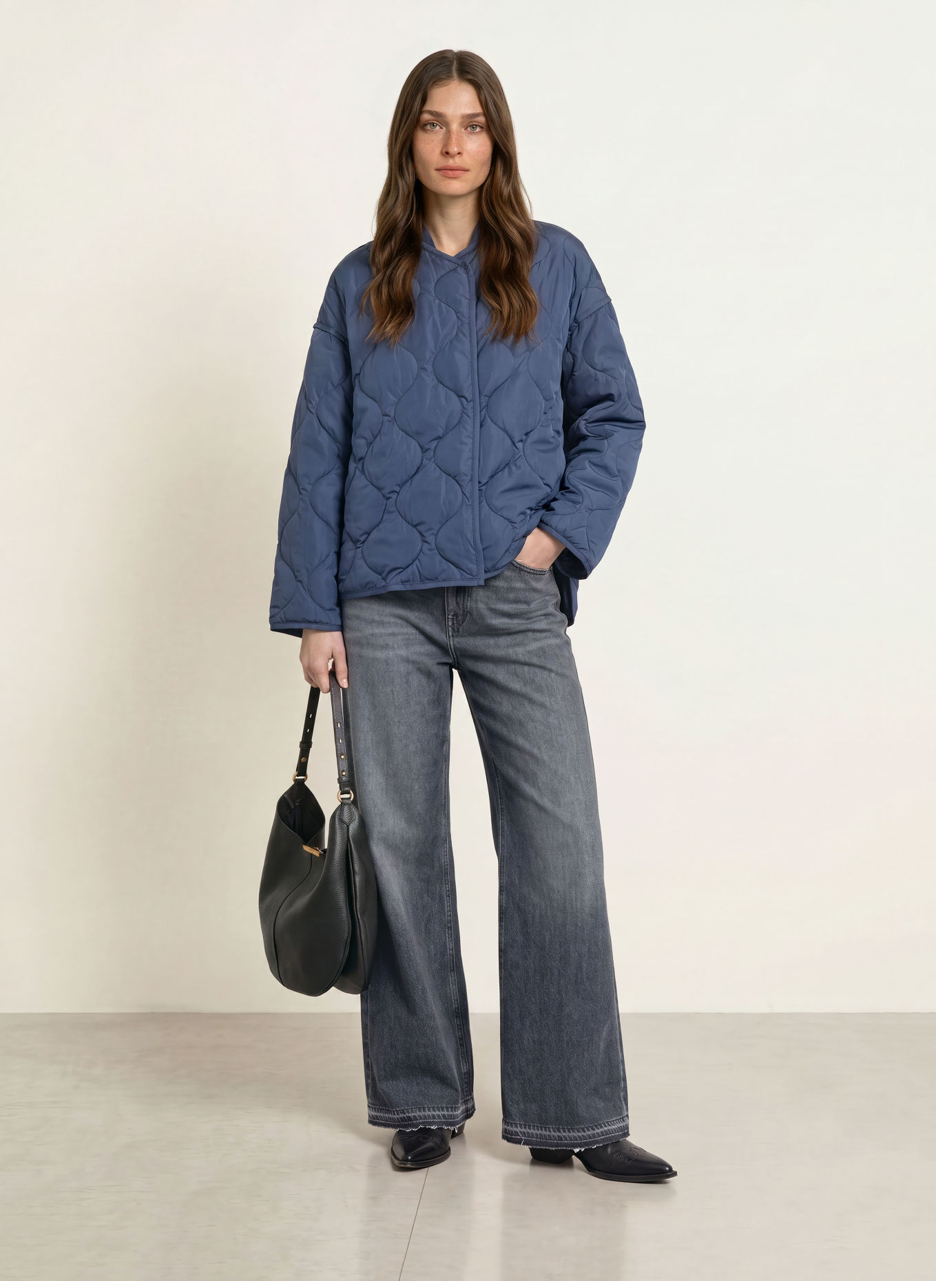 HERZENS Steppjacke JARA: DUNKELBLAU