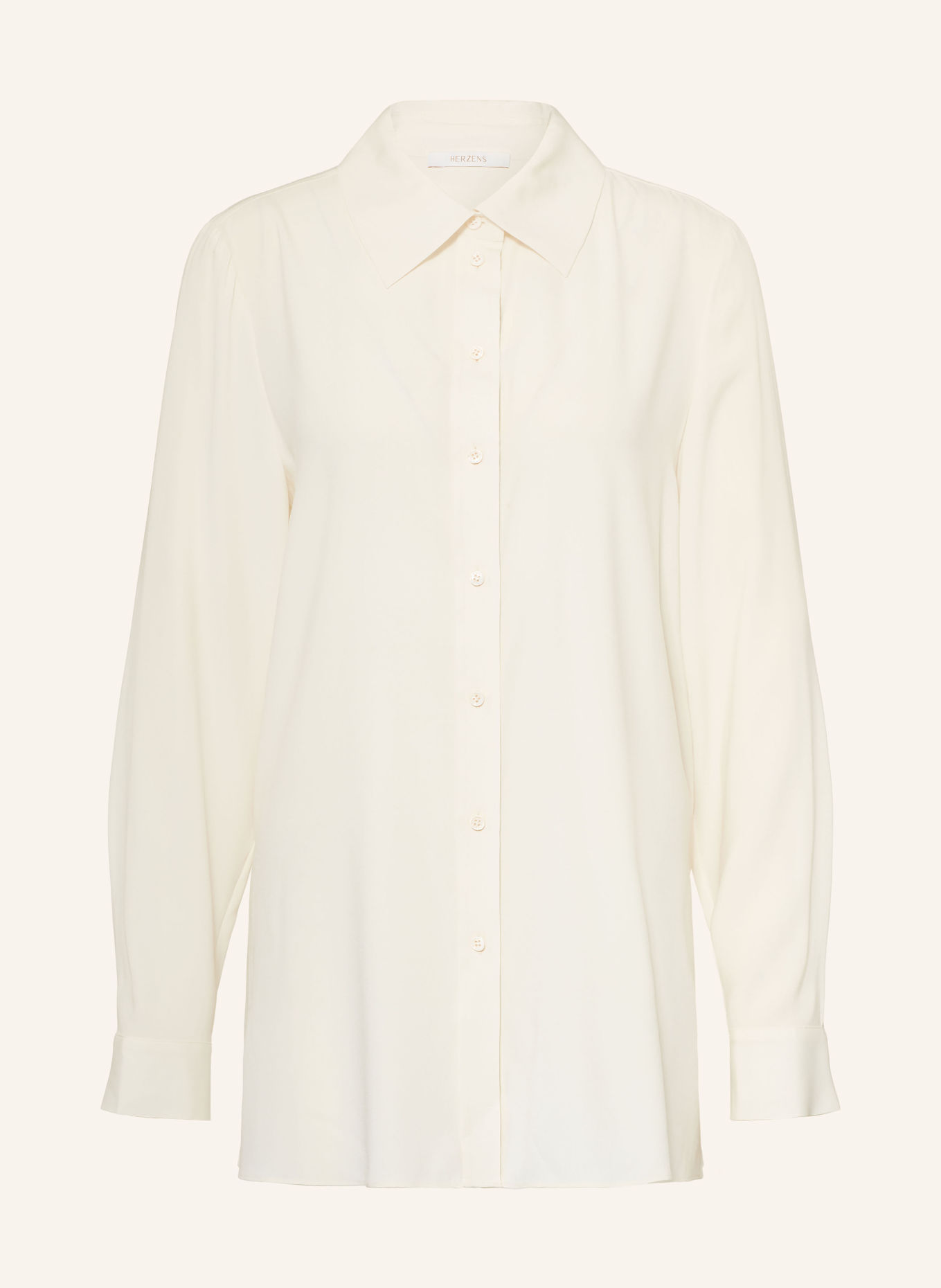 HERZENS ELISA Shirt blouse with Silk: CREAM