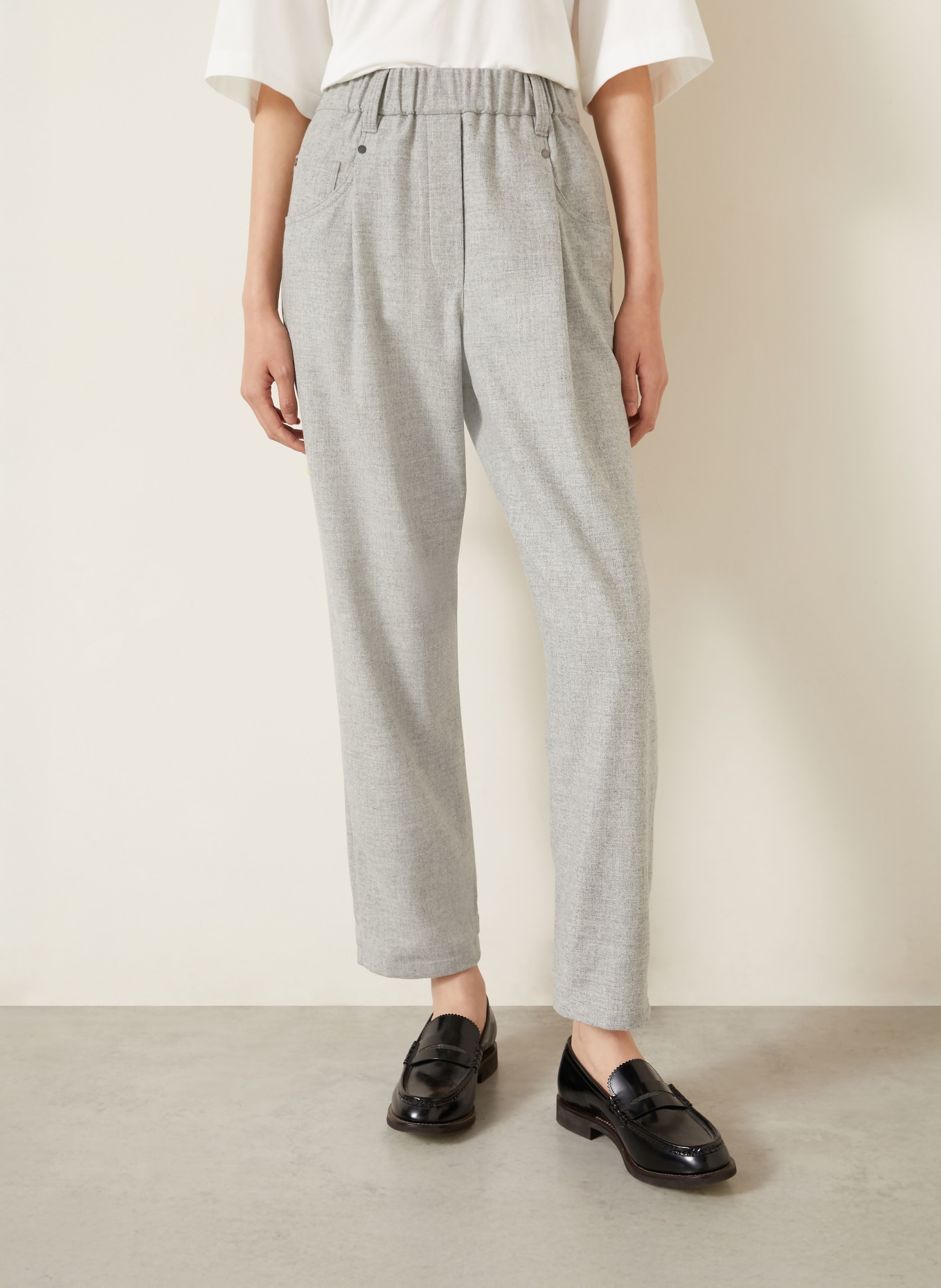 BRUNELLO CUCINELLI Pantalon de style jogging: GRIS CLAIR