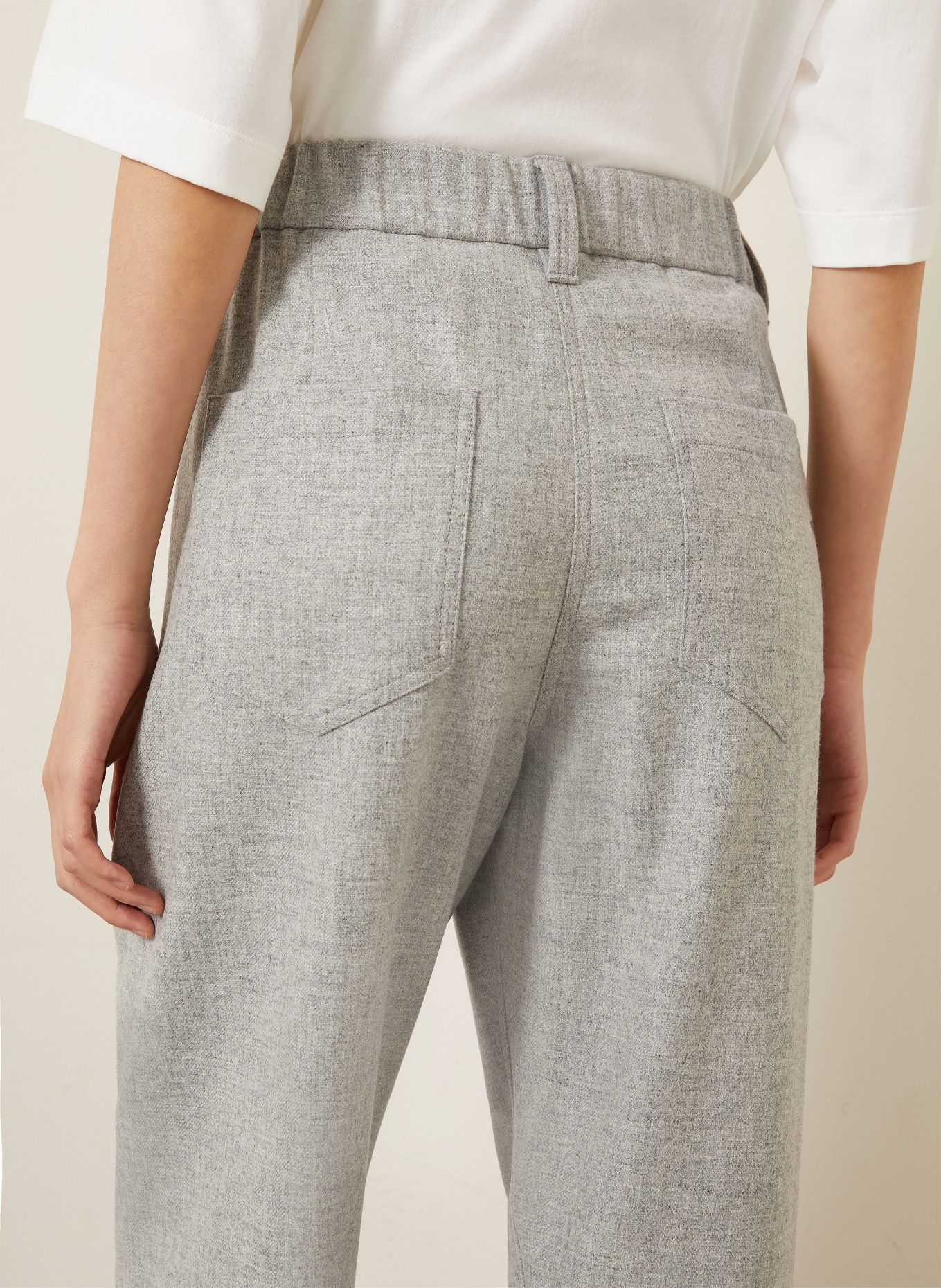 BRUNELLO CUCINELLI Pantalon de style jogging: GRIS CLAIR
