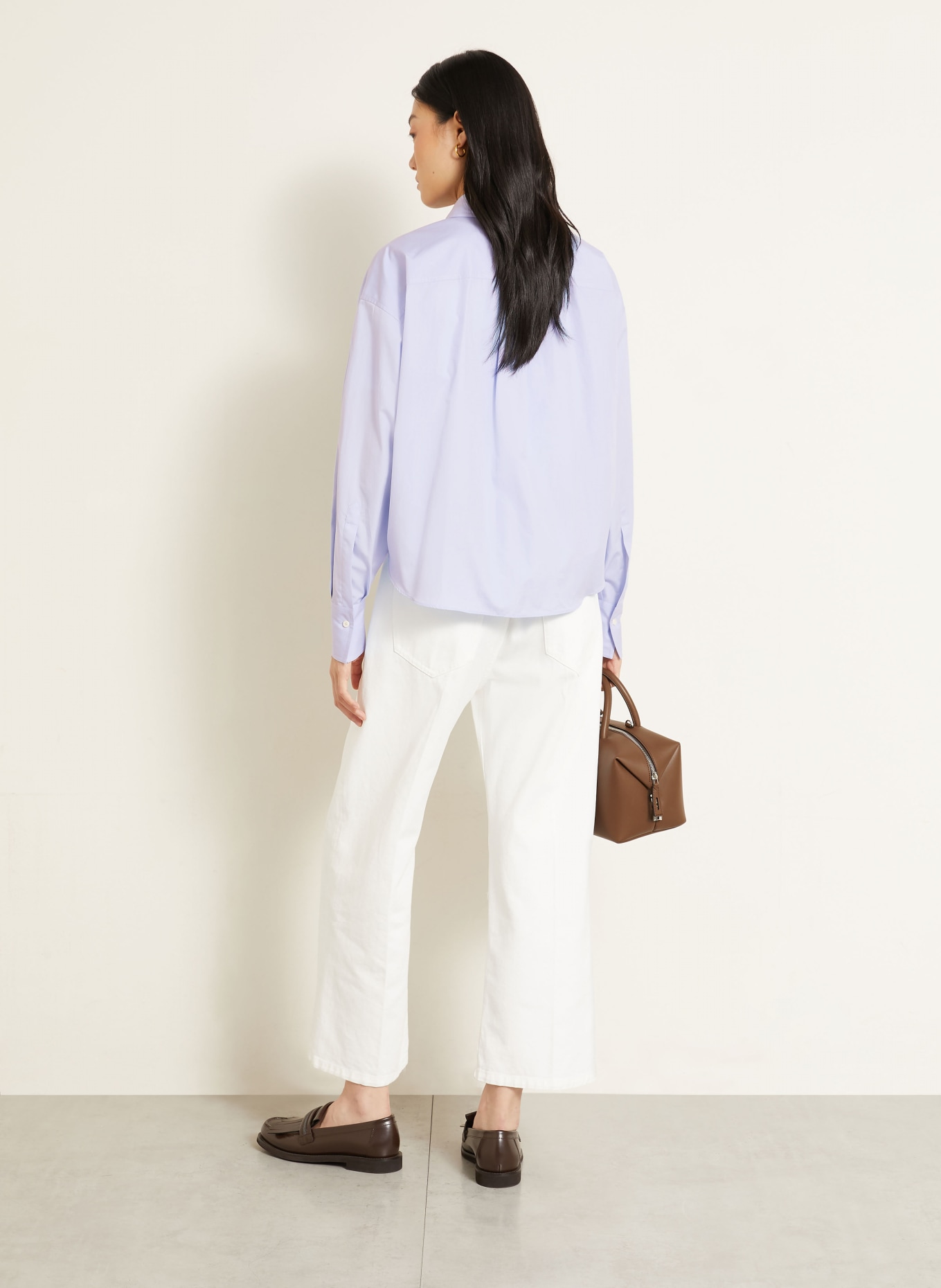 BRUNELLO CUCINELLI Shirt blouse with decorative stones: LIGHT BLUE