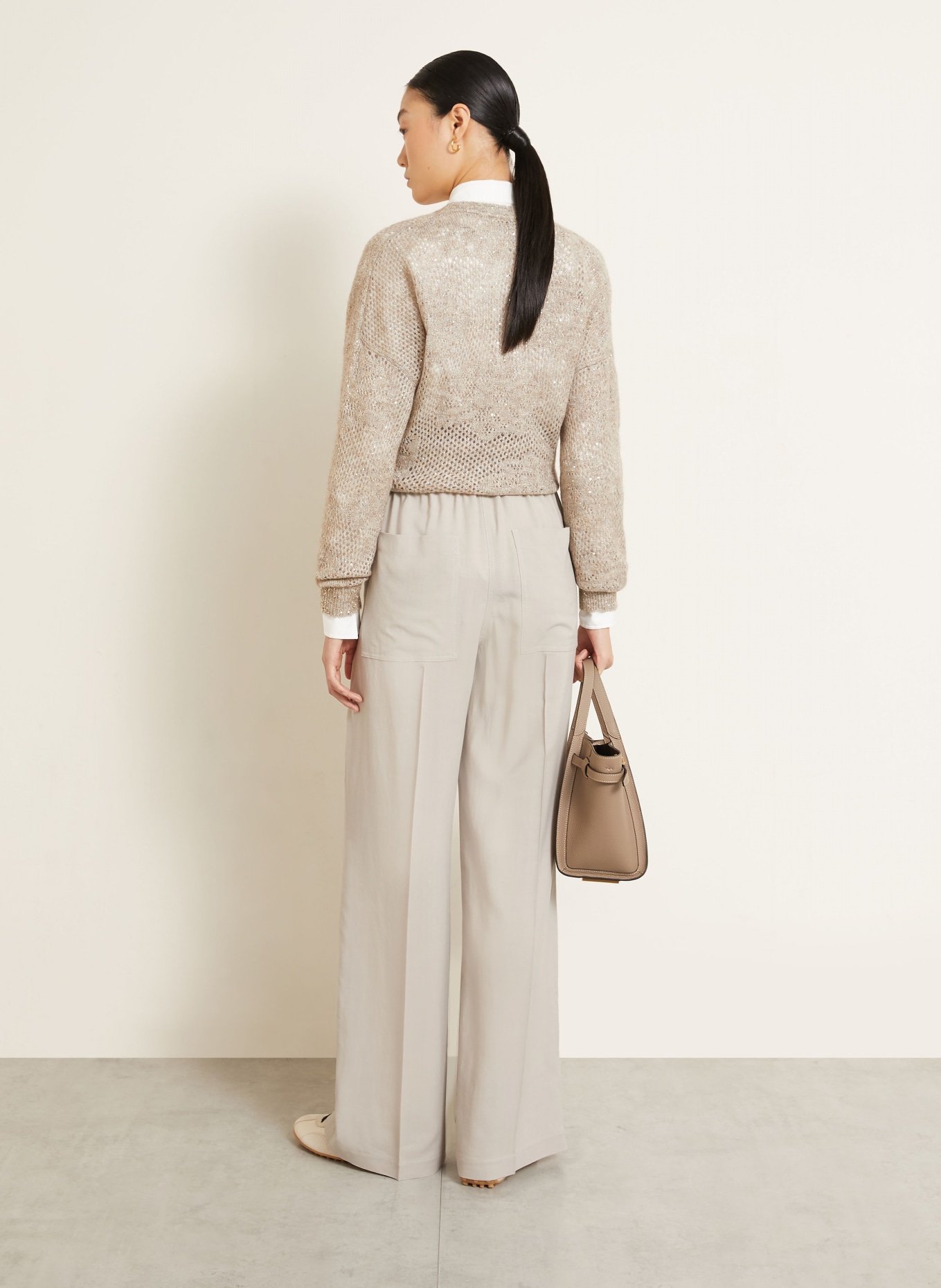 BRUNELLO CUCINELLI Spodnie w stylu dresowym: JASNOCZARY