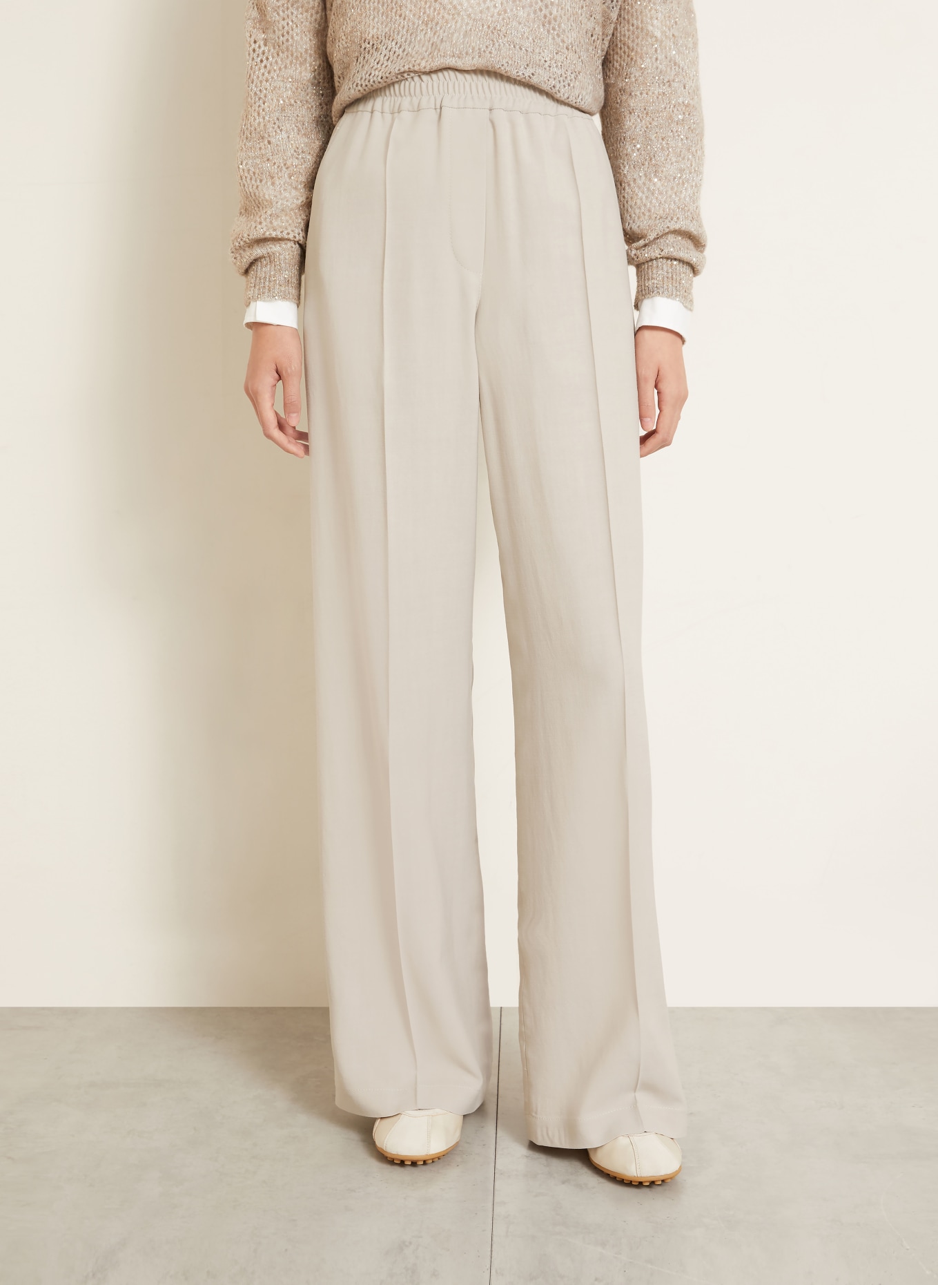 BRUNELLO CUCINELLI Spodnie w stylu dresowym: JASNOCZARY