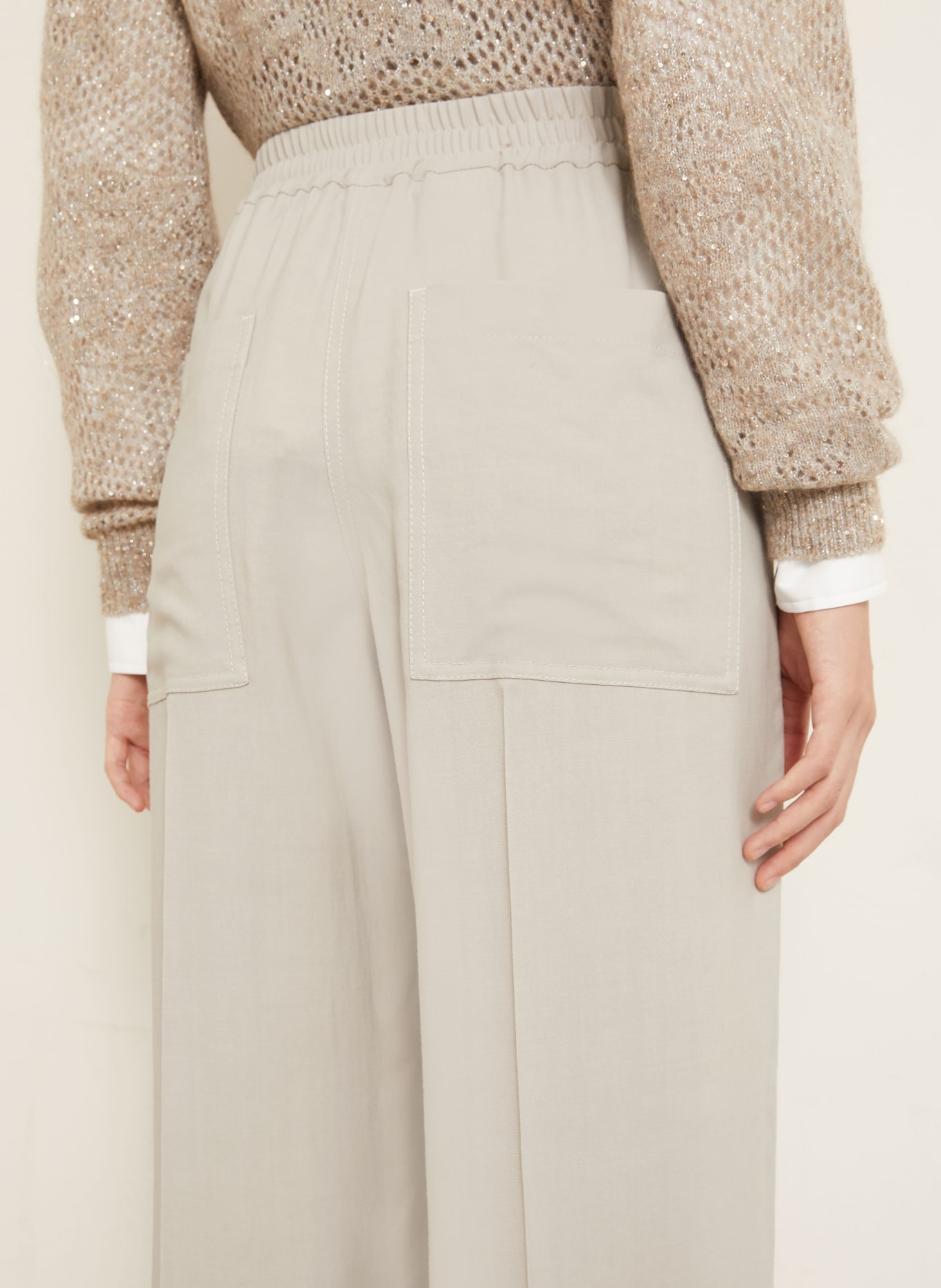 BRUNELLO CUCINELLI Spodnie w stylu dresowym: JASNOCZARY
