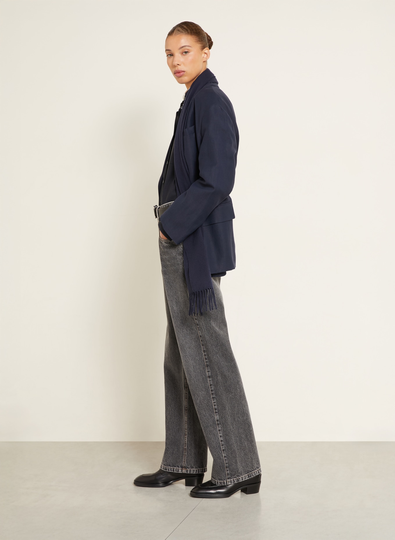 BRUNELLO CUCINELLI Blugi drepți: C9827 GREY DENIM