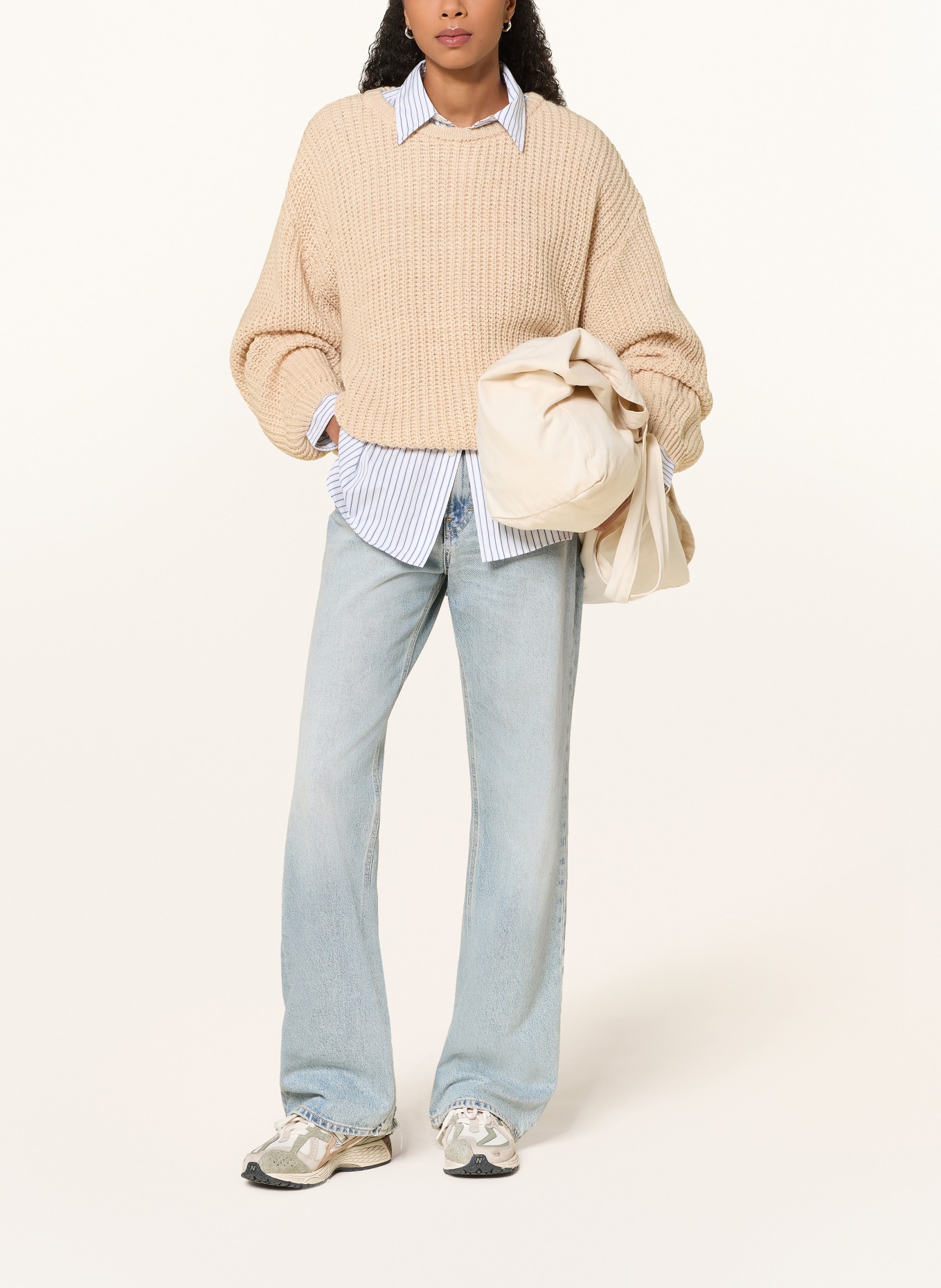 American Vintage Sweter CYROW: BEŻOWY