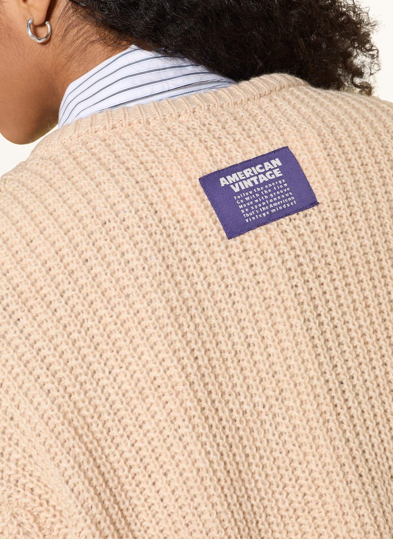 American Vintage Sweter CYROW: BEŻOWY