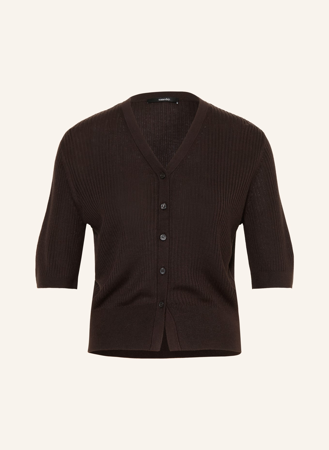 someday Gilet TILINA à manches 3/4: MARRON FONCÉ