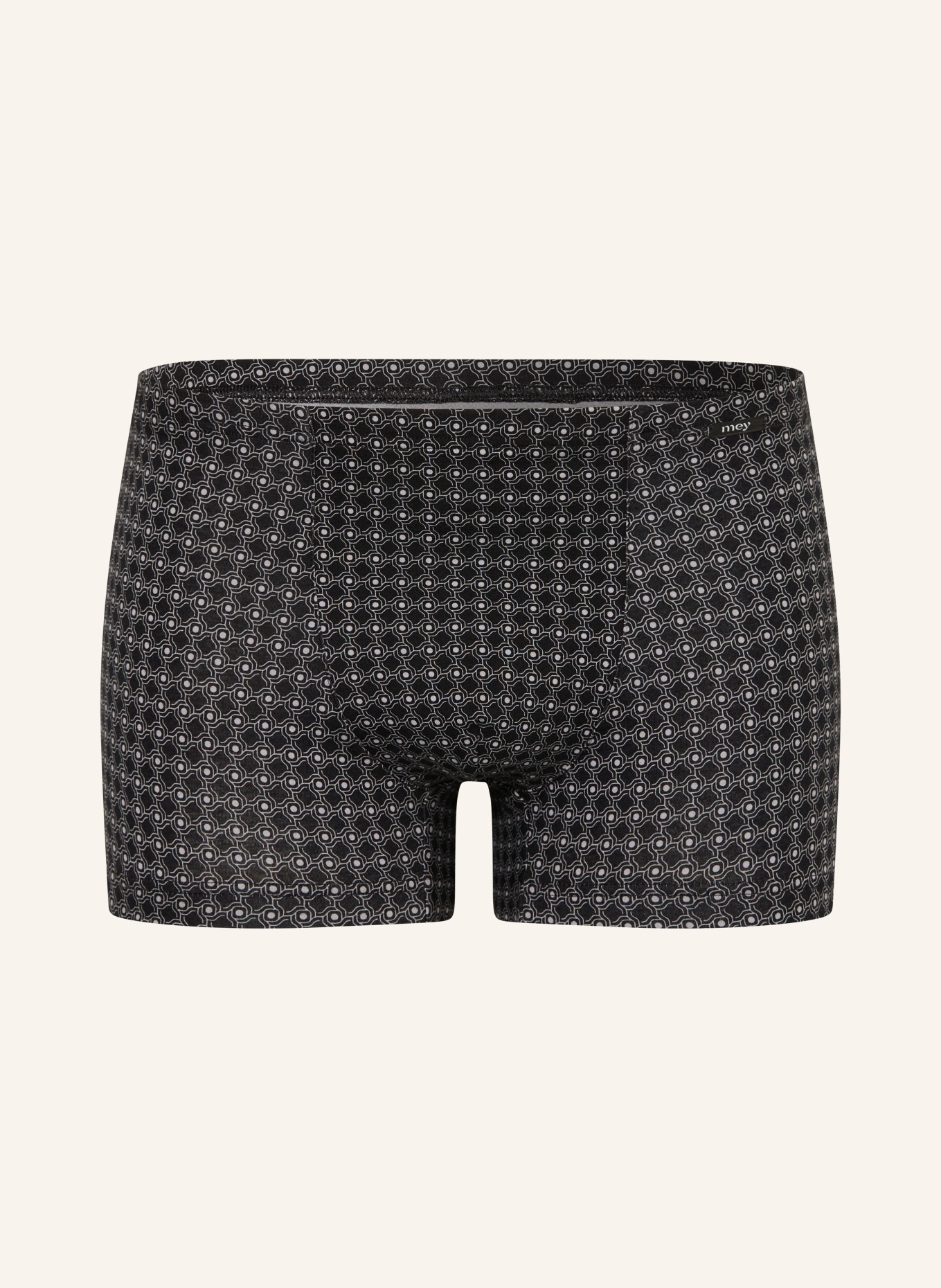 mey Boxershorts i serien ROUND GRID: SVART / LJUSGRÅ