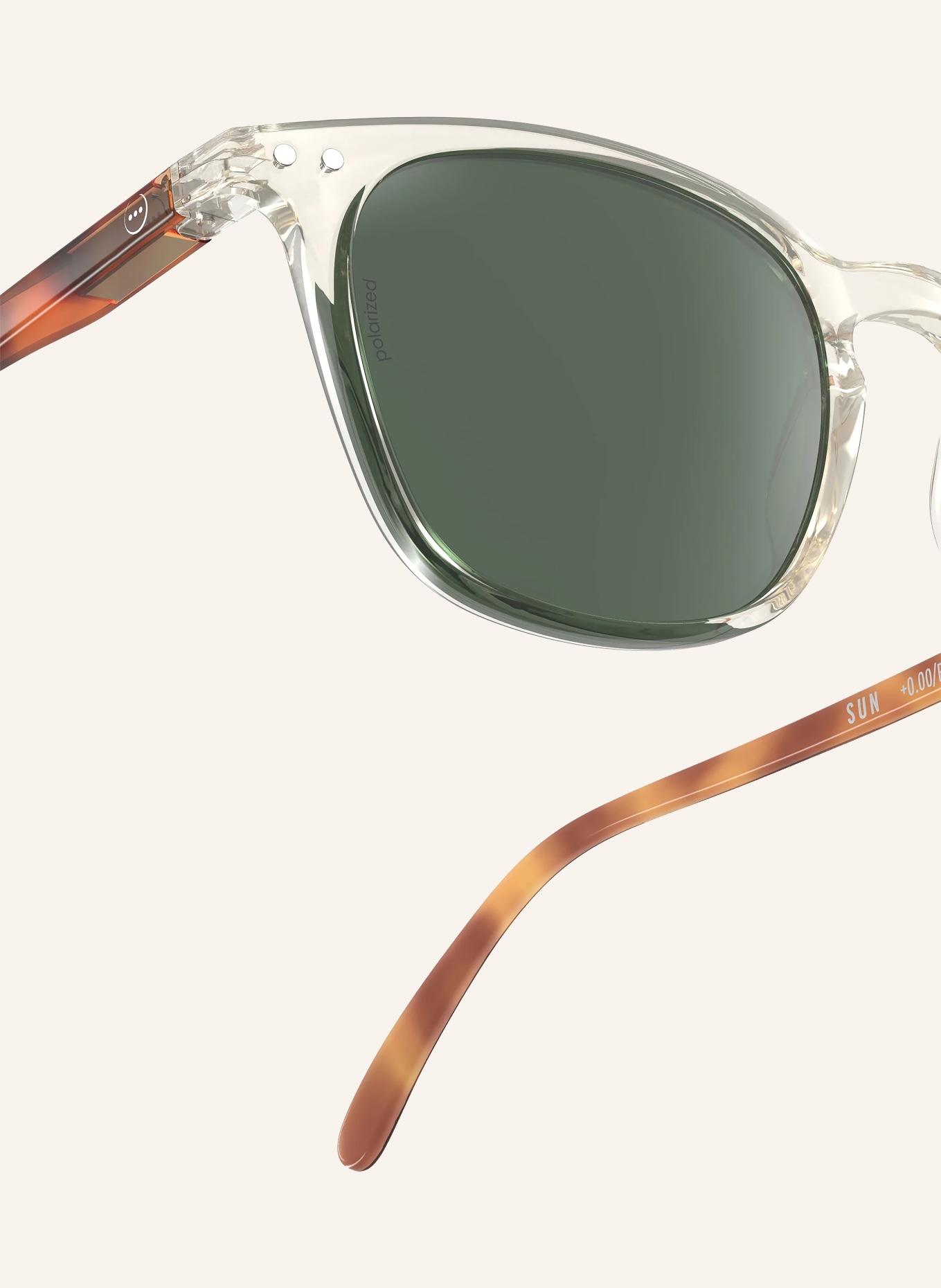 IZIPIZI Sonnenbrille #E: HELLGELB/ GRÜN POLARISIERT