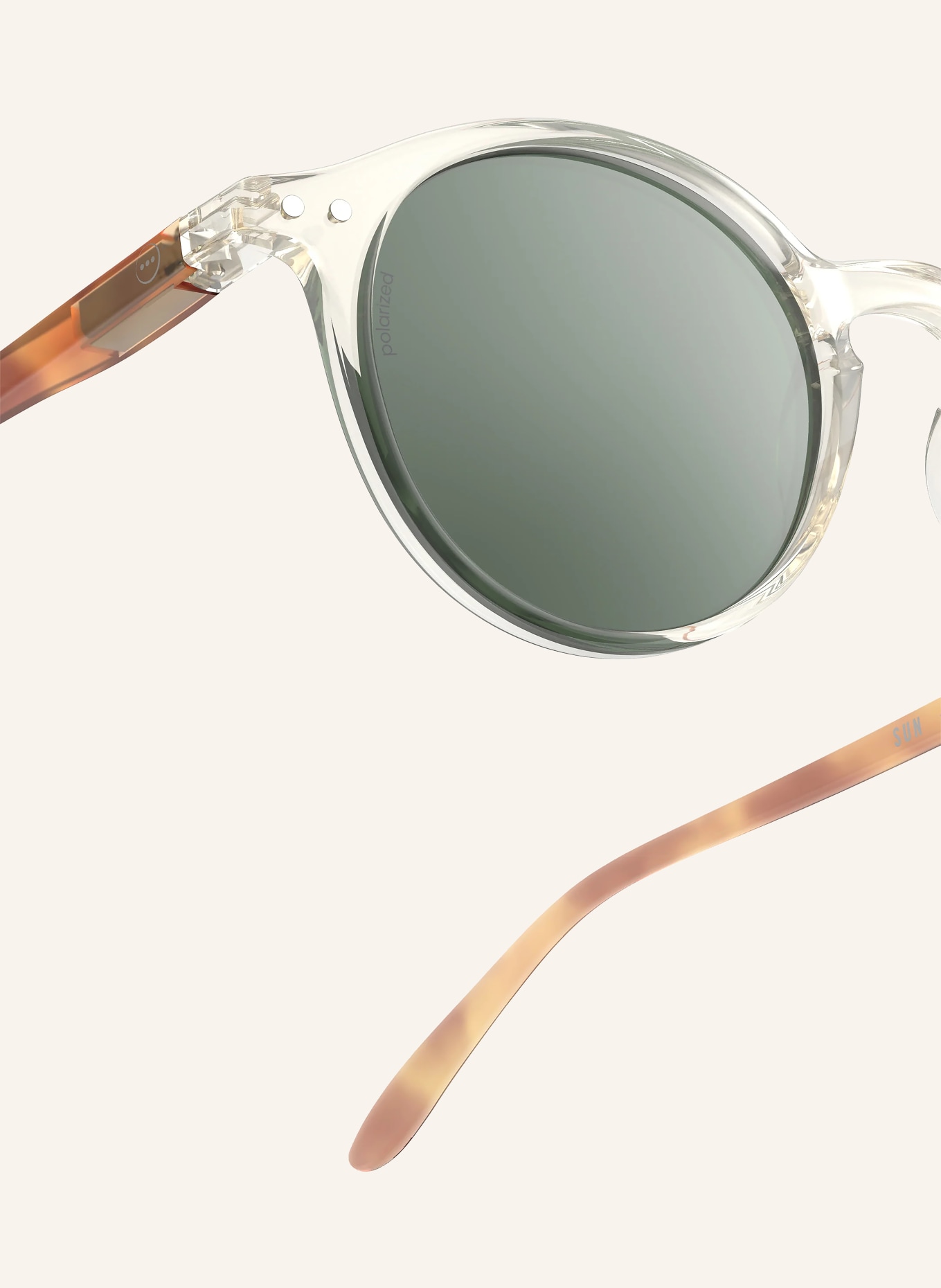 IZIPIZI Ochelari de soare #D: GALBEN DESCHIS/ VERDE POLARIZAT