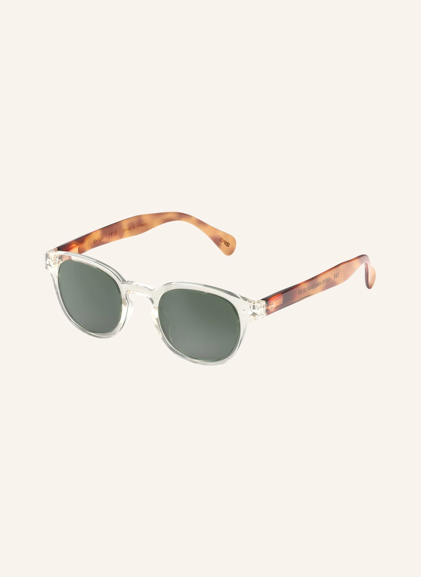 IZIPIZI Solbriller #C: LYSGUL/MØRKEGRØN POLARISERET