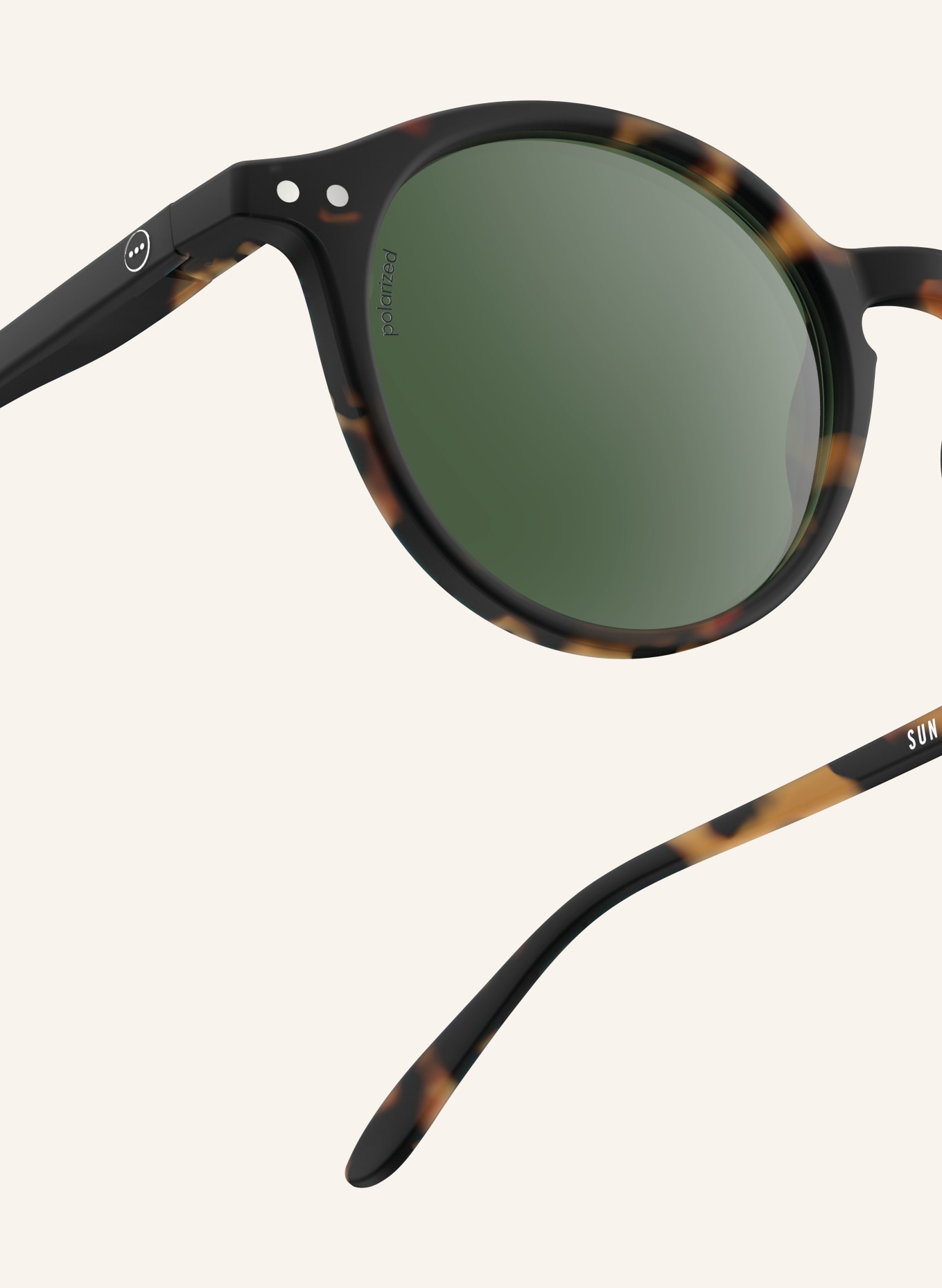 IZIPIZI Sonnenbrille: HAVANA/ GRÜN POLARISIERT