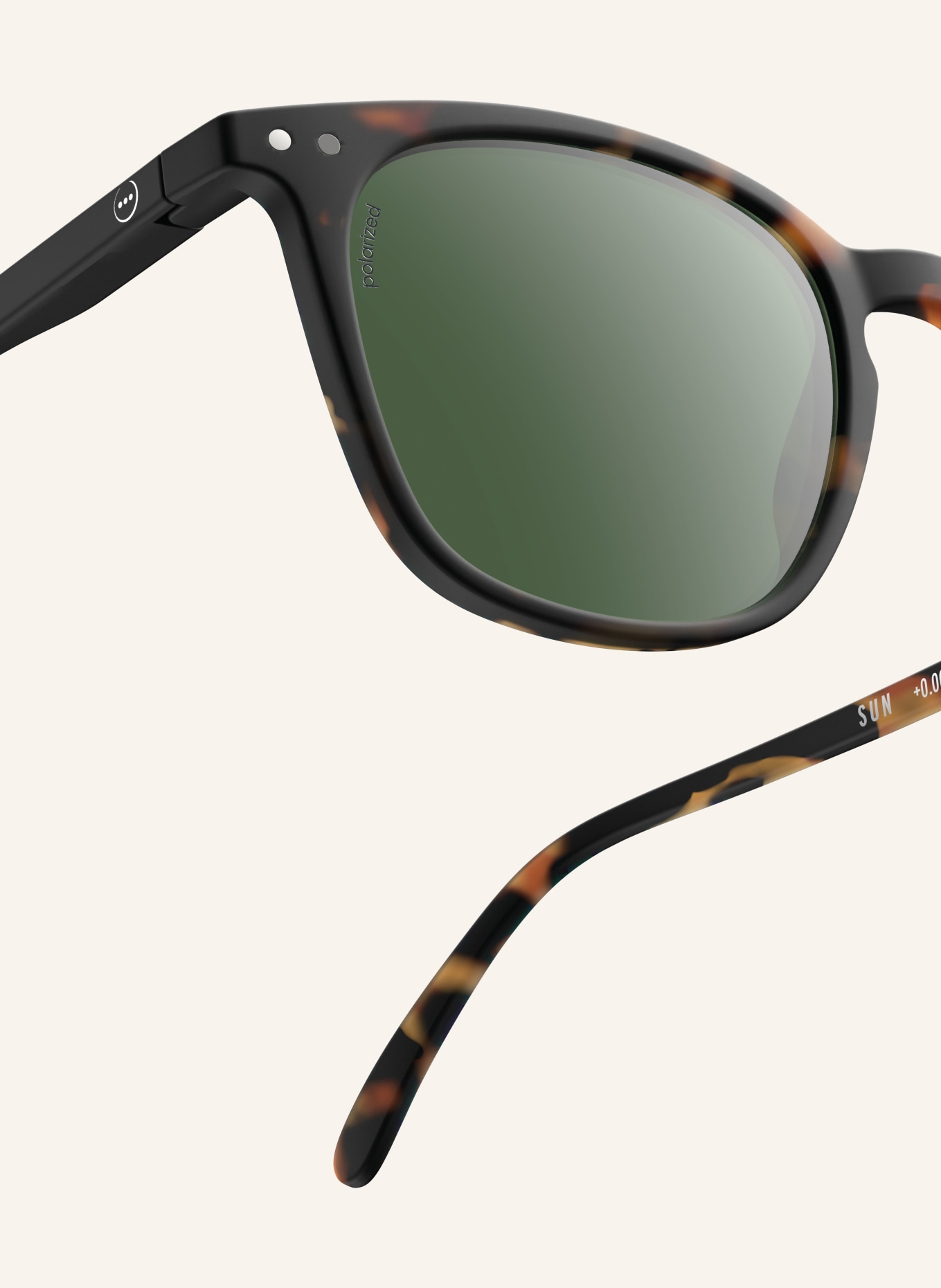 IZIPIZI Sonnenbrille: HAVANA/ GRÜN POLARISIERT