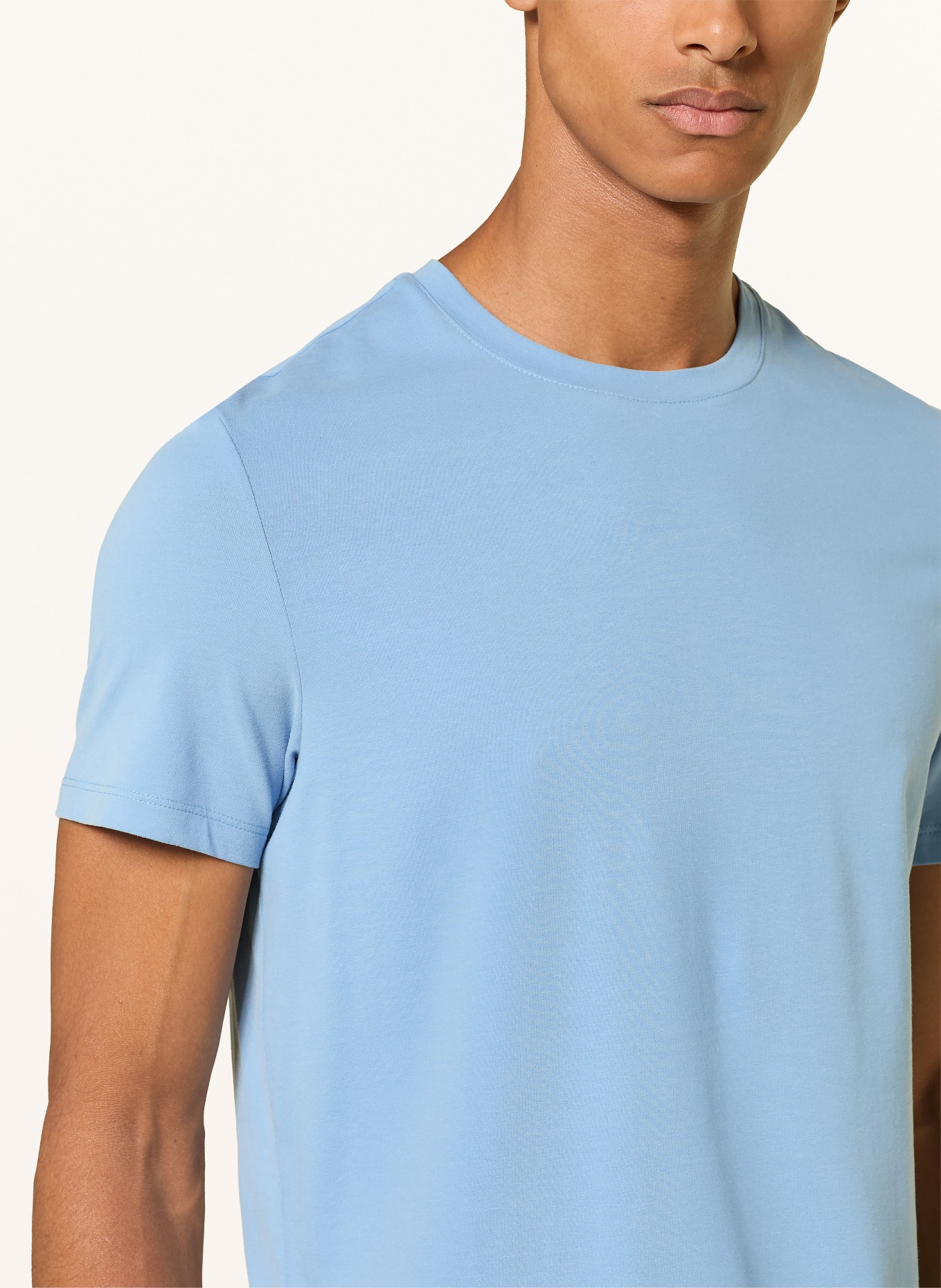mey Pyjamashirt RELAX TUNED: LICHTBLAUW