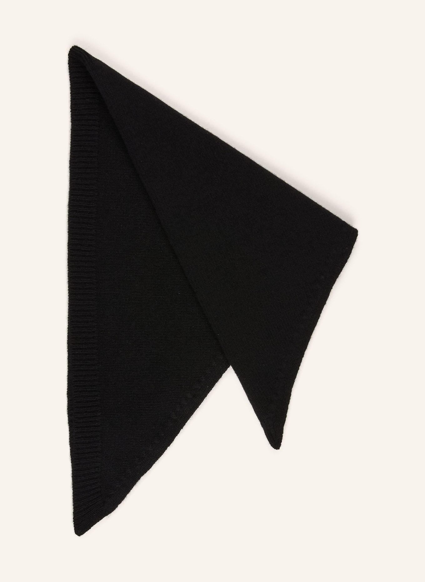 RÓHE Triangular scarf with cashmere: BLACK