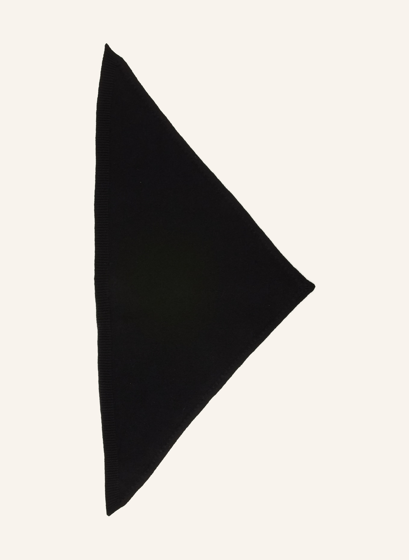 RÓHE Triangular scarf with cashmere: BLACK