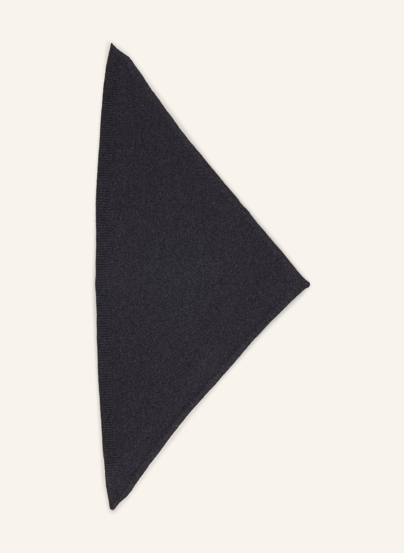 RÓHE Triangular scarf with cashmere: DARK GRAY