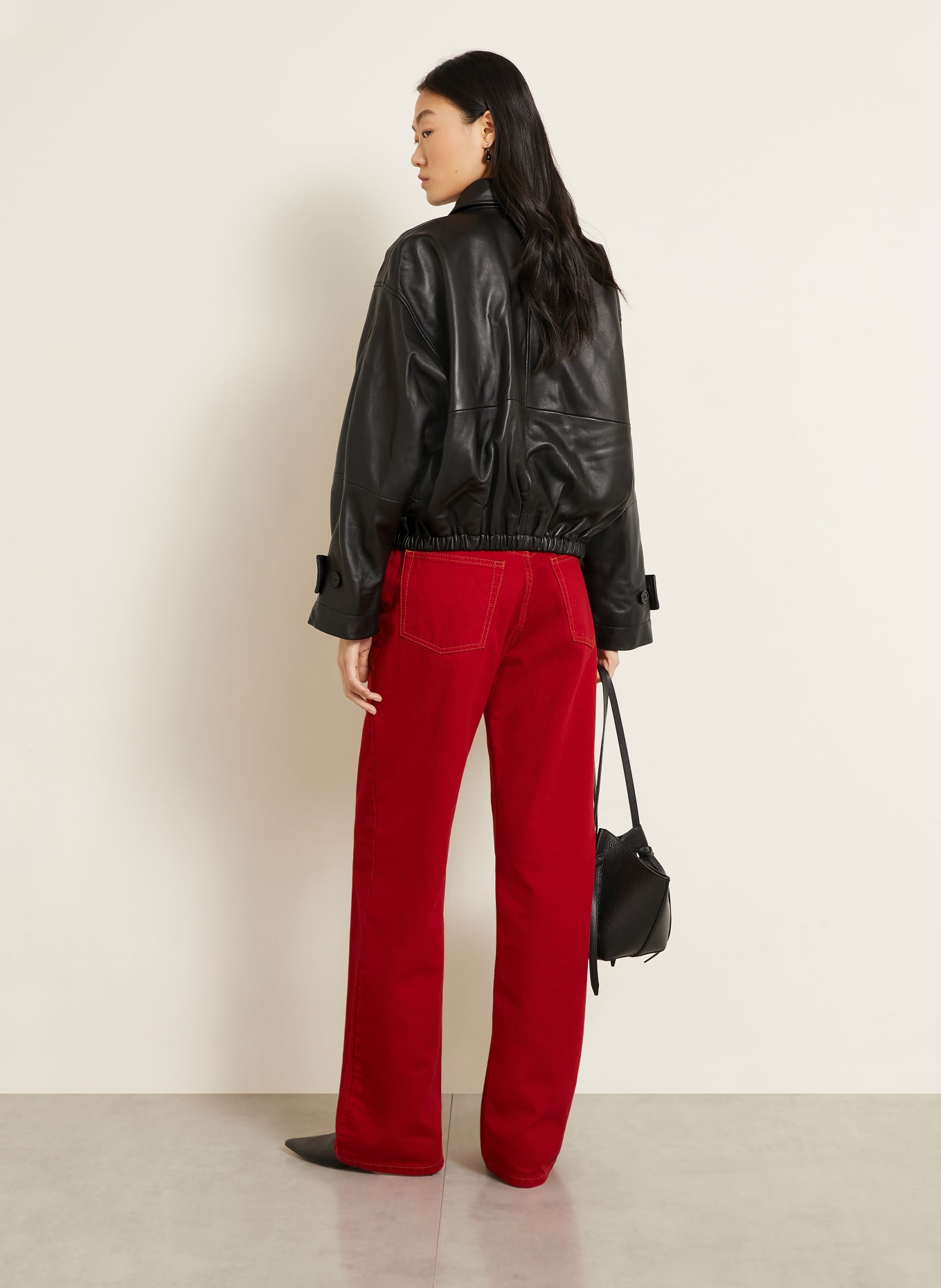 RÓHE Blouson en cuir: NOIR