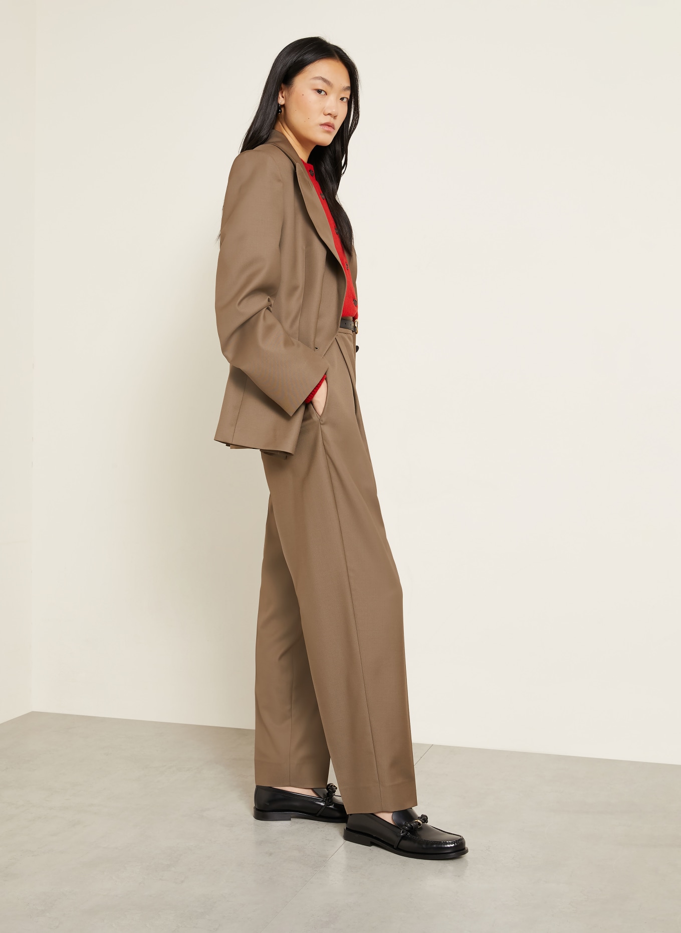 RÓHE Pantalon palazzo DARIA: MARRON