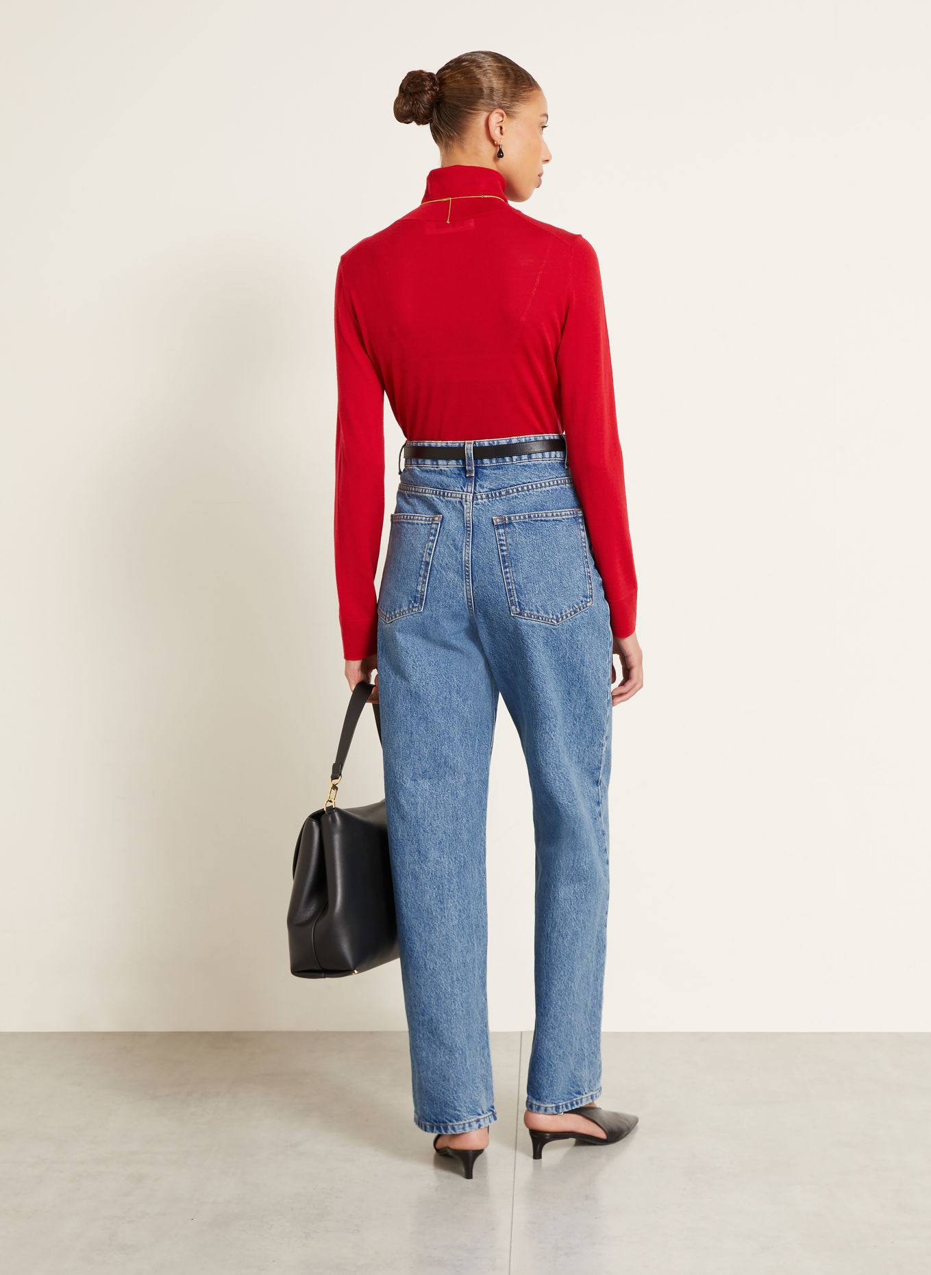 RÓHE Pull à col roulé: ROUGE