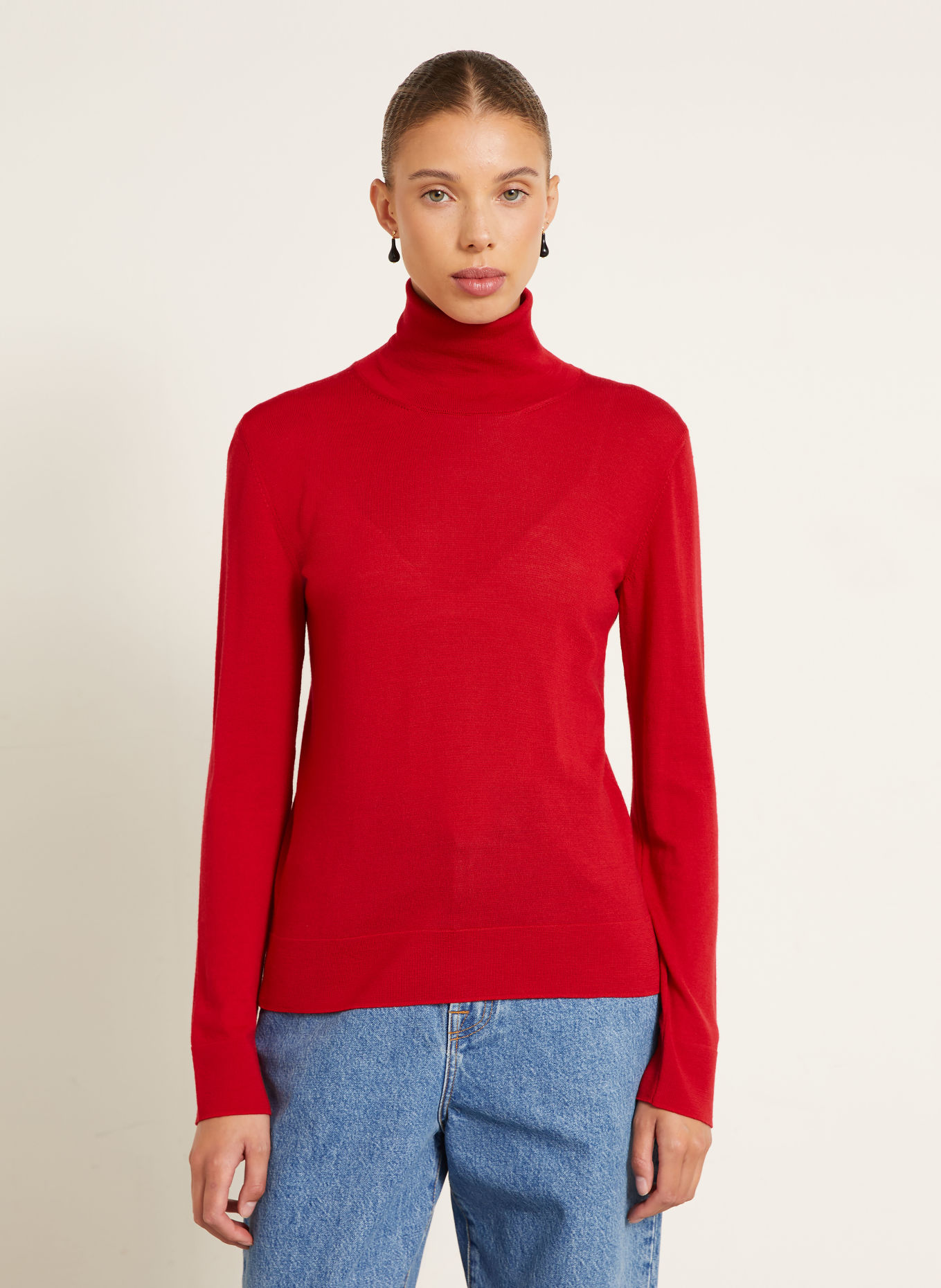 RÓHE Pull à col roulé: ROUGE