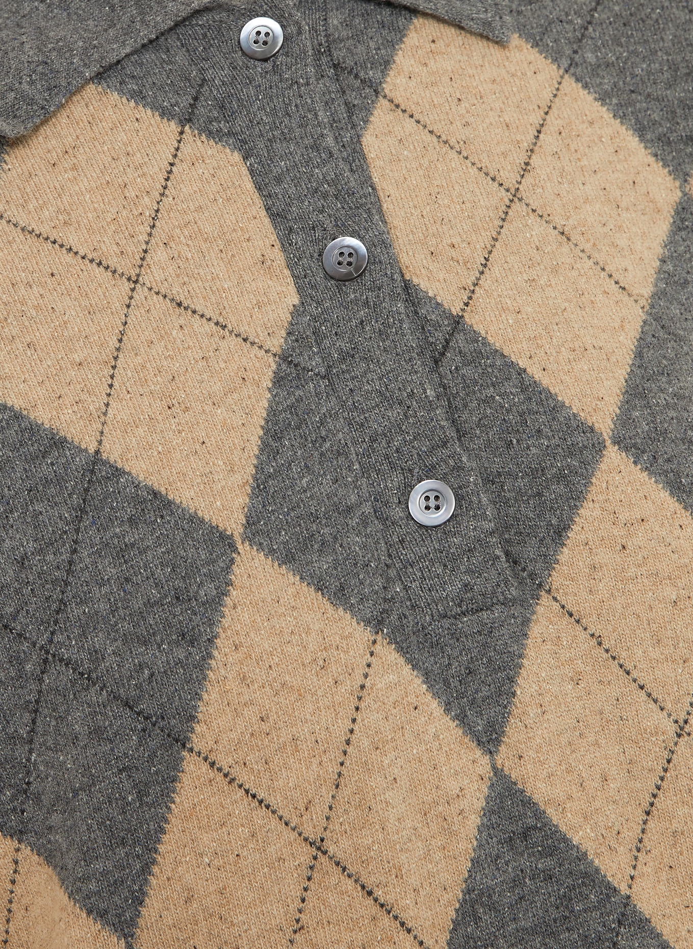 RÓHE Pull: GRIS / BEIGE / GRIS FONCÉ