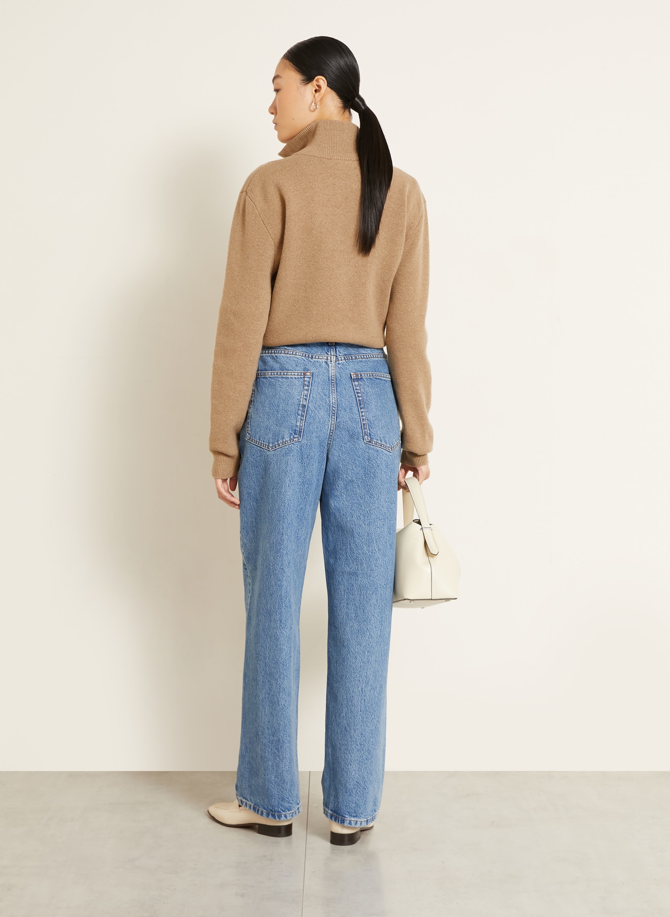 RÓHE Pull col zippé: BEIGE