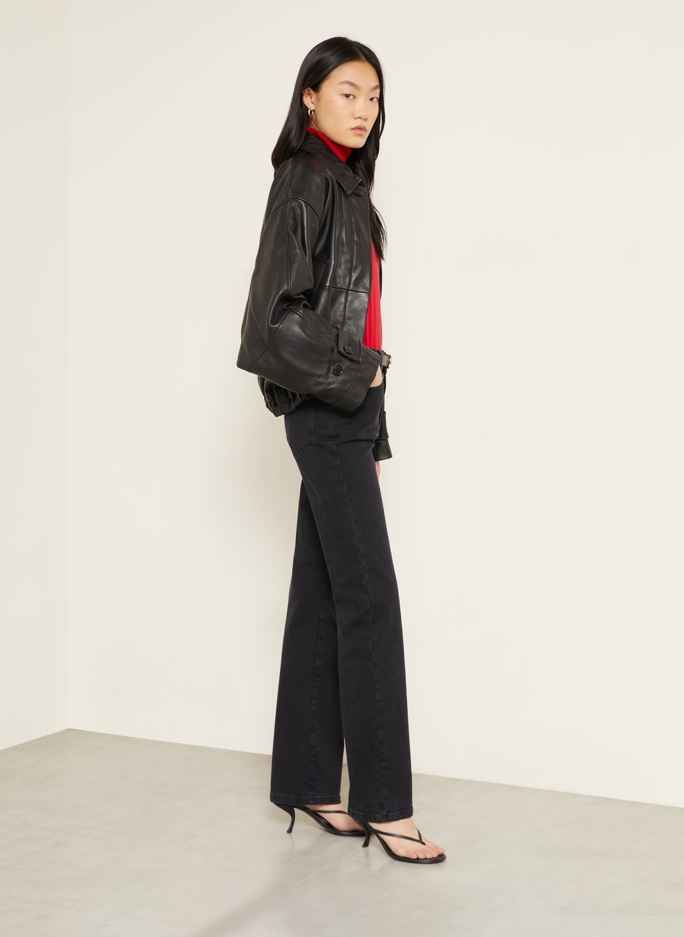 RÓHE Jean droit LINO: BLACK