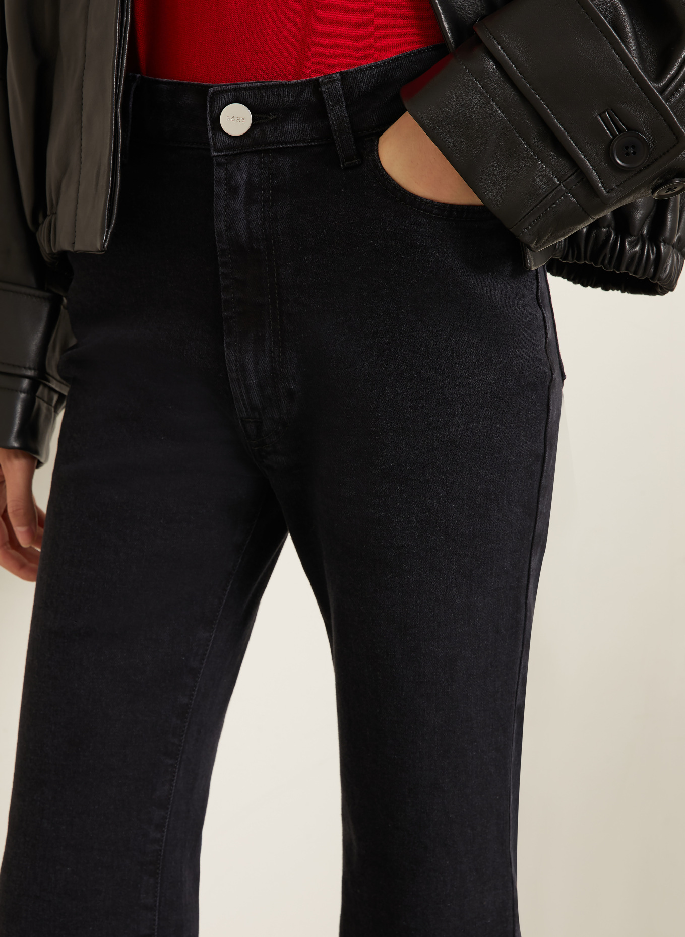 RÓHE Jean droit LINO: BLACK
