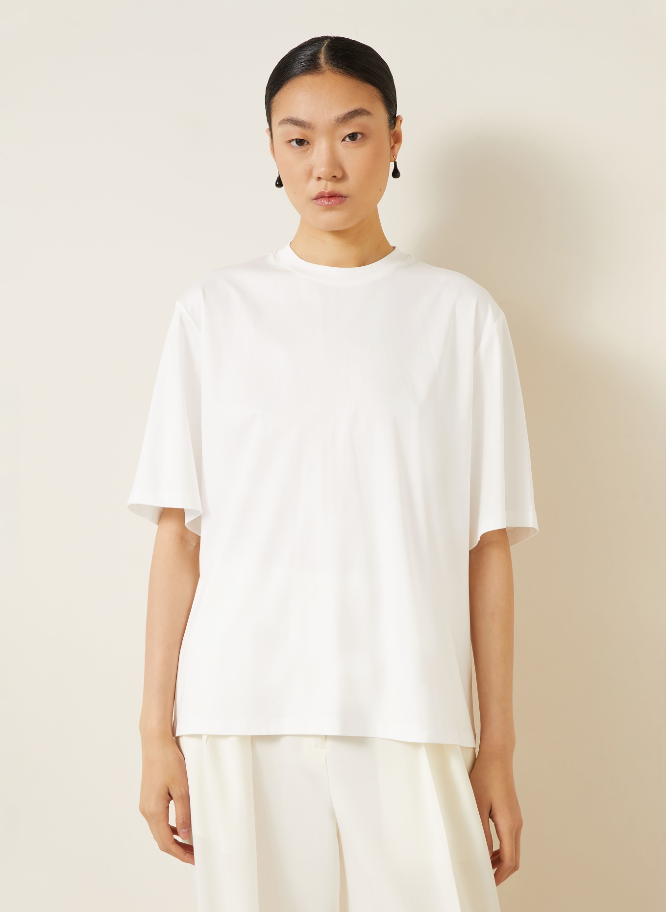 RÓHE T-shirt: ÉCRU