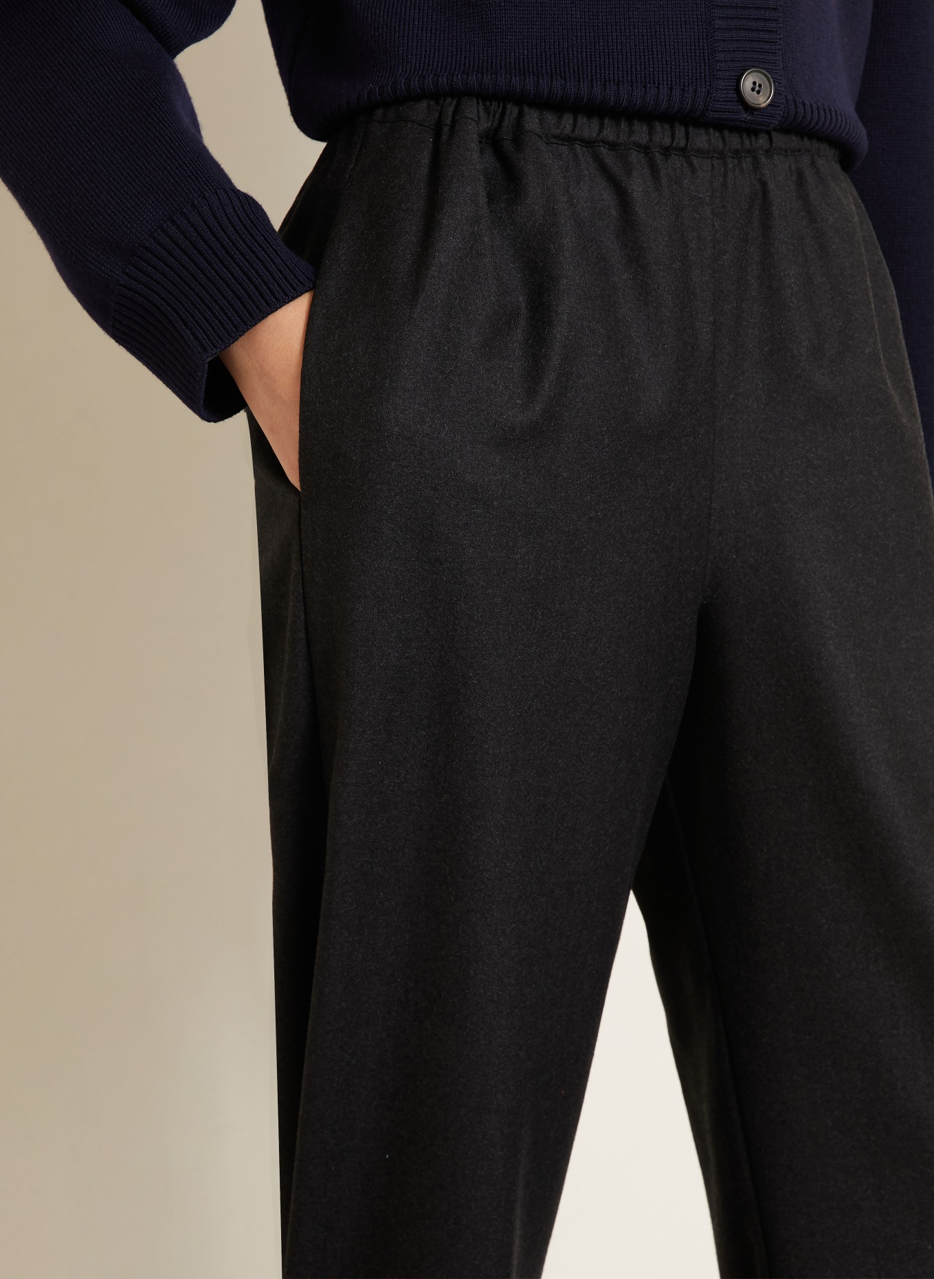 RÓHE Pantalon palazzo: GRIS FONCÉ