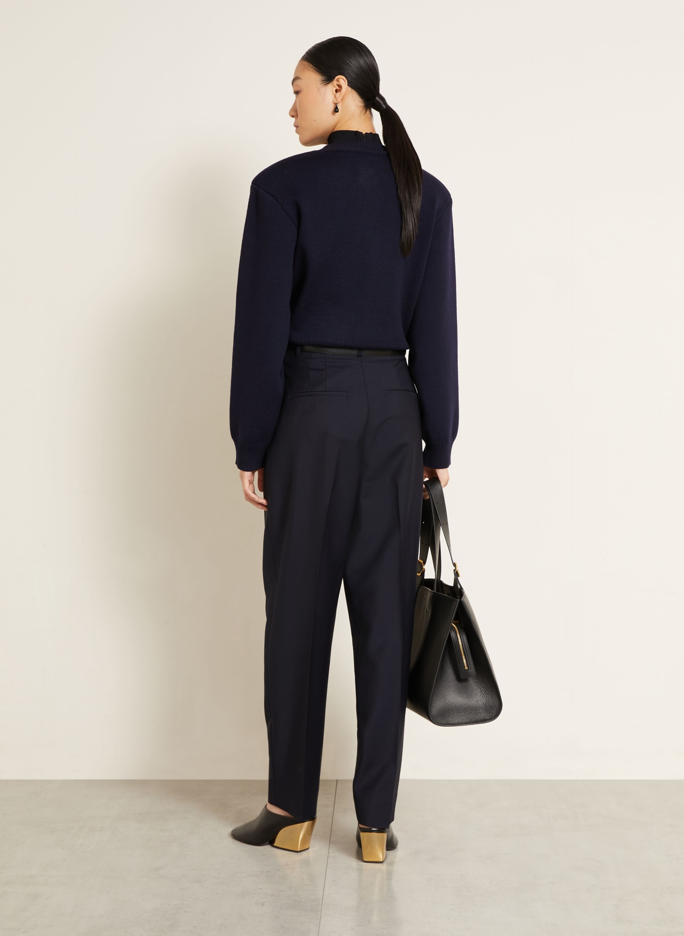 RÓHE Pantalon DARIA: BLEU FONCÉ