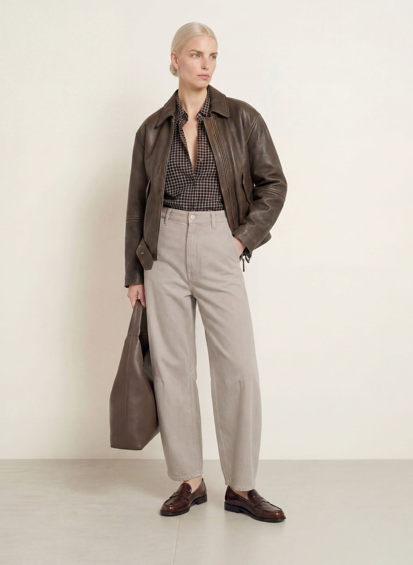 Marc O'Polo Hemdbluse: BRAUN / SCHWARZ