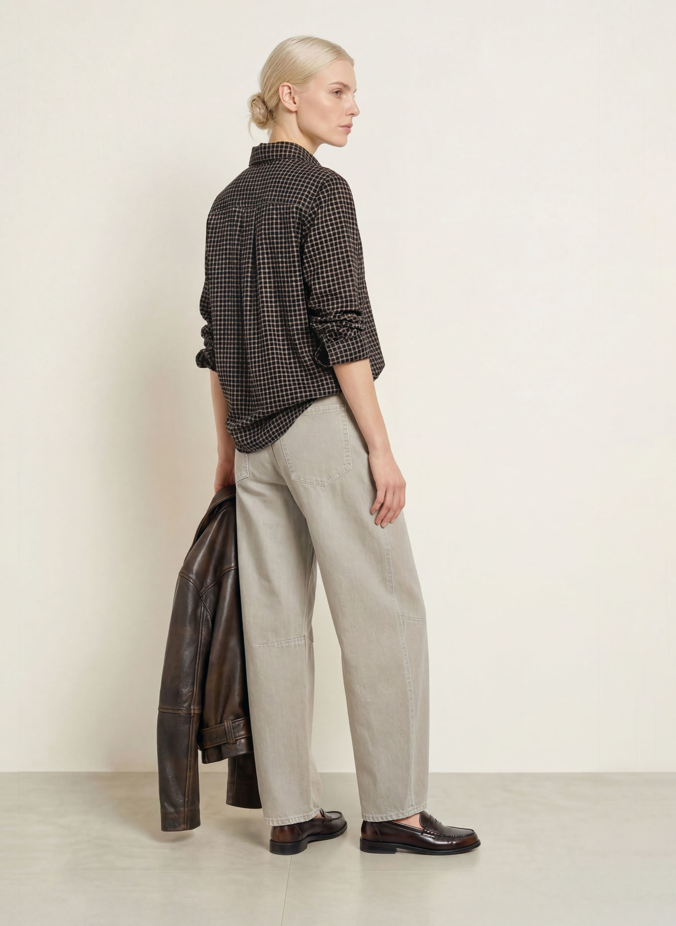 Marc O'Polo Hemdbluse: BRAUN / SCHWARZ
