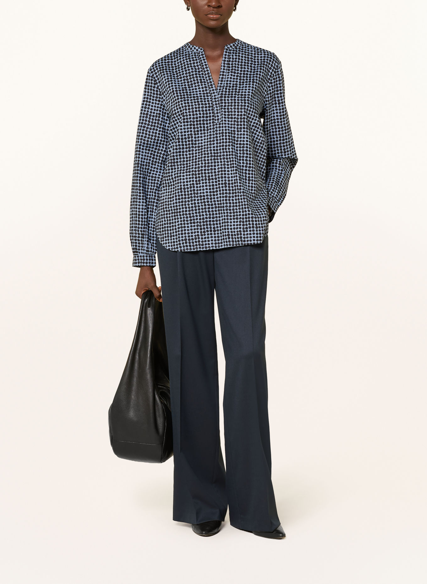 Marc O'Polo Blusenshirt: HELLBLAU / SCHWARZ