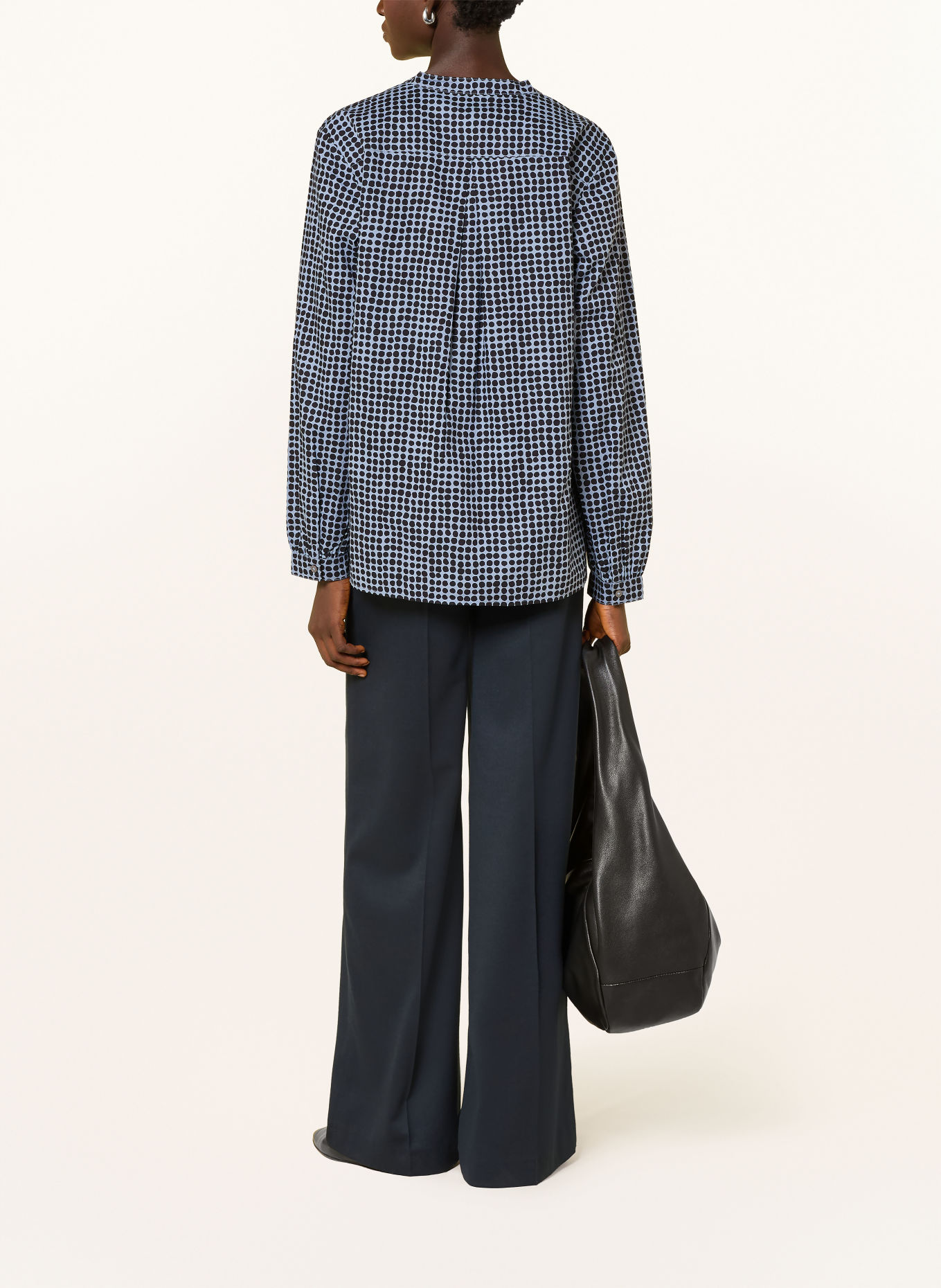 Marc O'Polo Blusenshirt: HELLBLAU / SCHWARZ