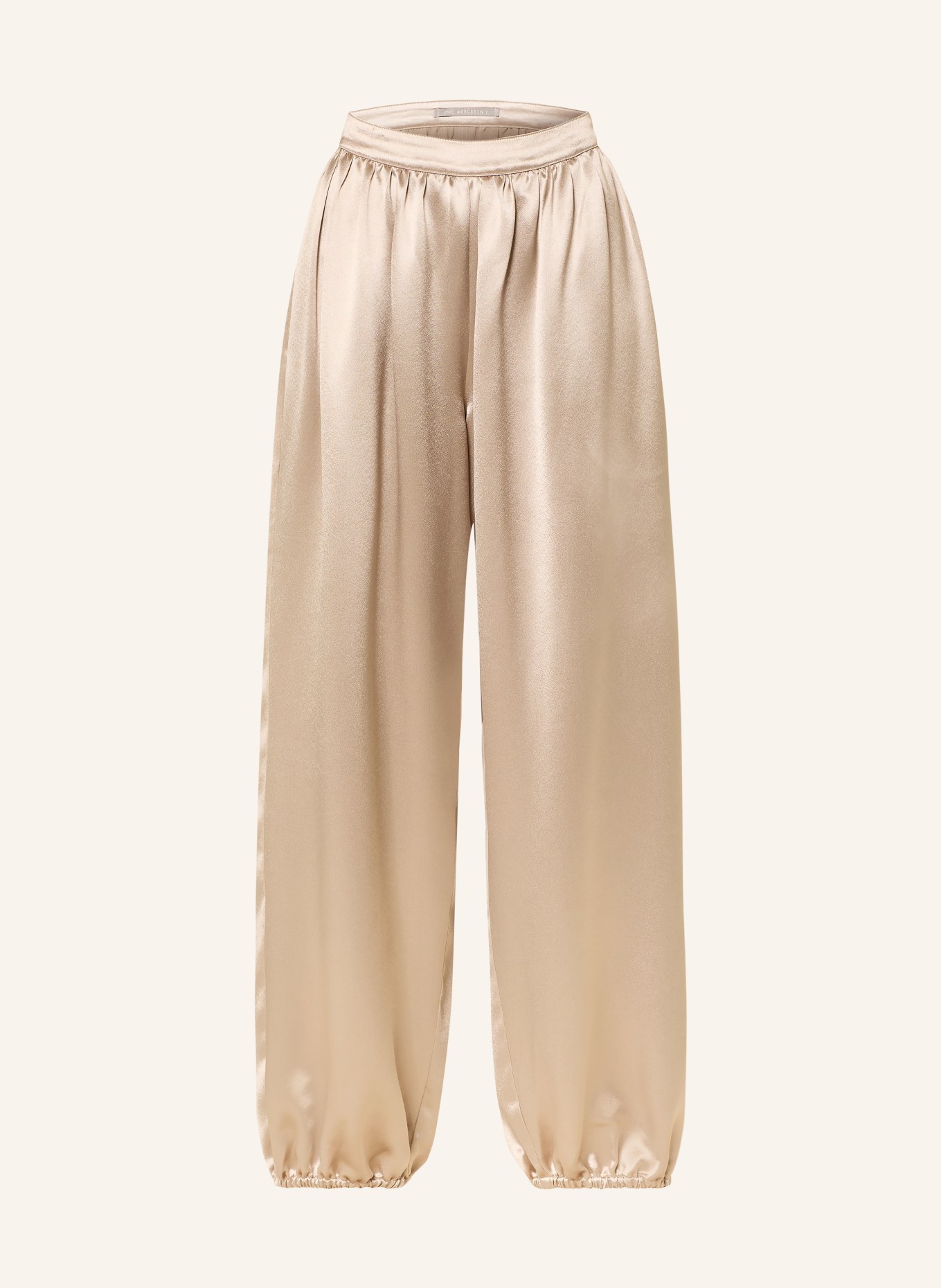 (THE MERCER) N.Y. Satijnen broek: BEIGE