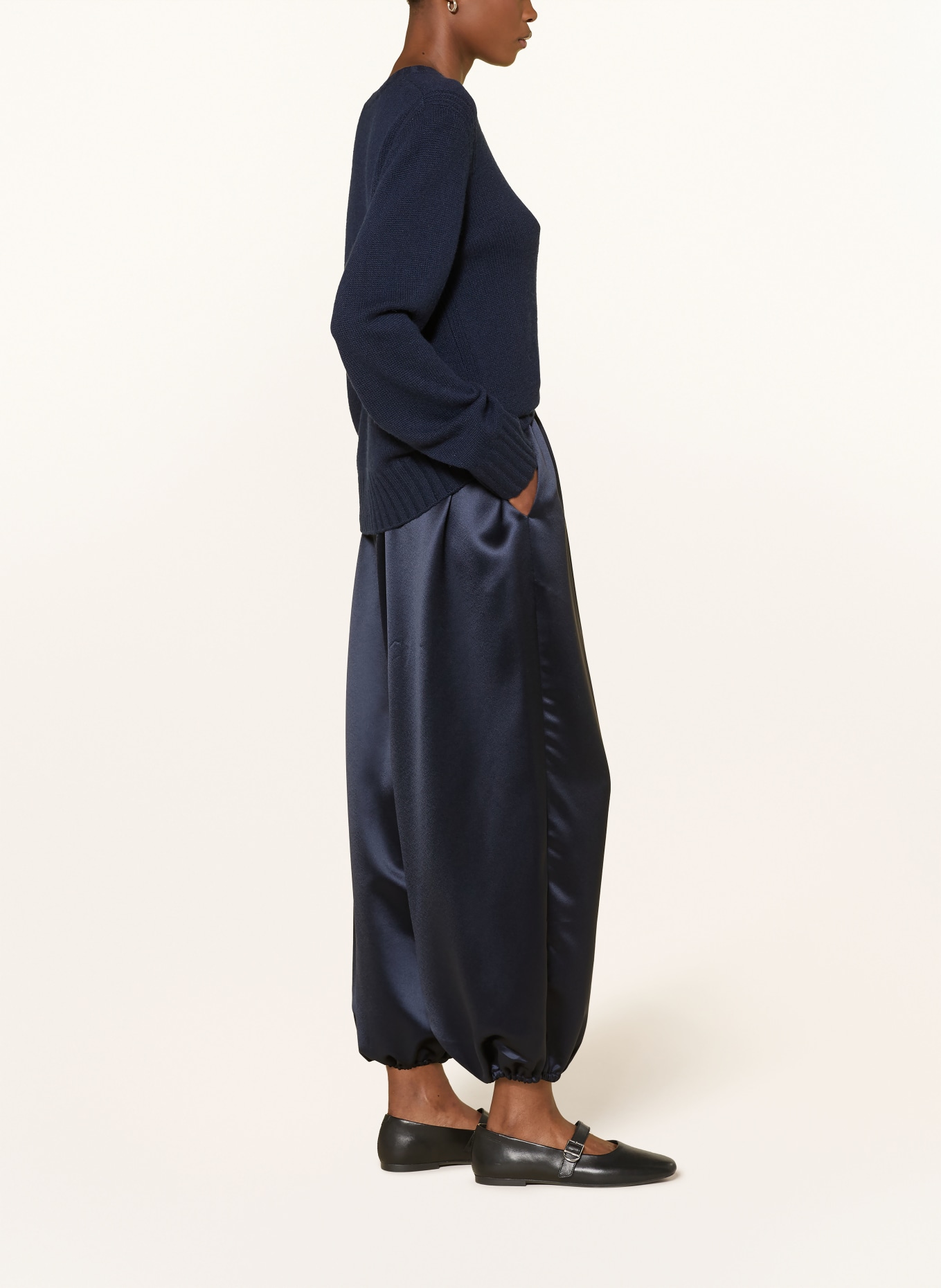 (THE MERCER) N.Y. Satin pants: DARK BLUE