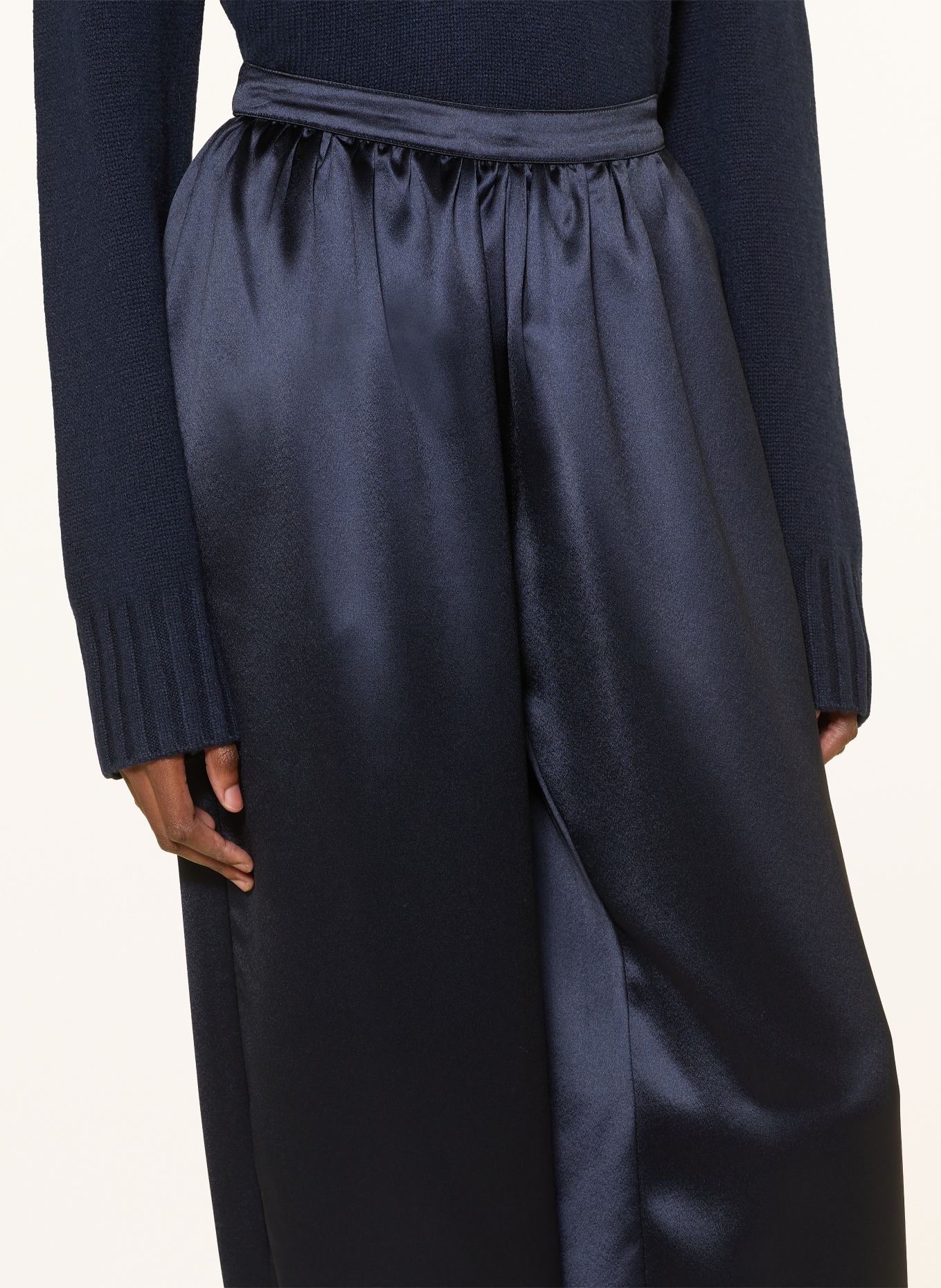 (THE MERCER) N.Y. Satin pants: DARK BLUE