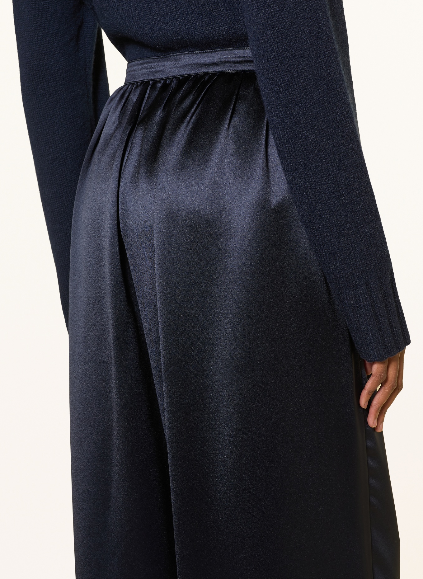 (THE MERCER) N.Y. Satin pants: DARK BLUE
