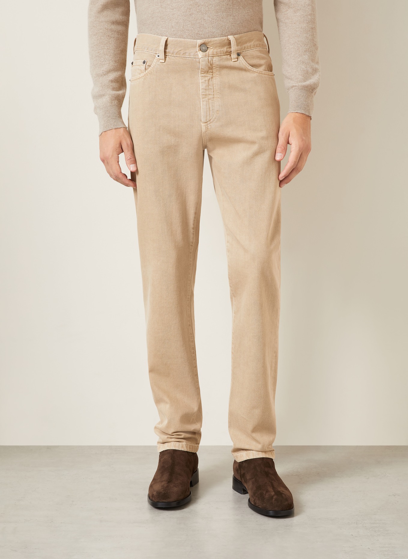 ZEGNA Jeans Slim Fit: BEIGE