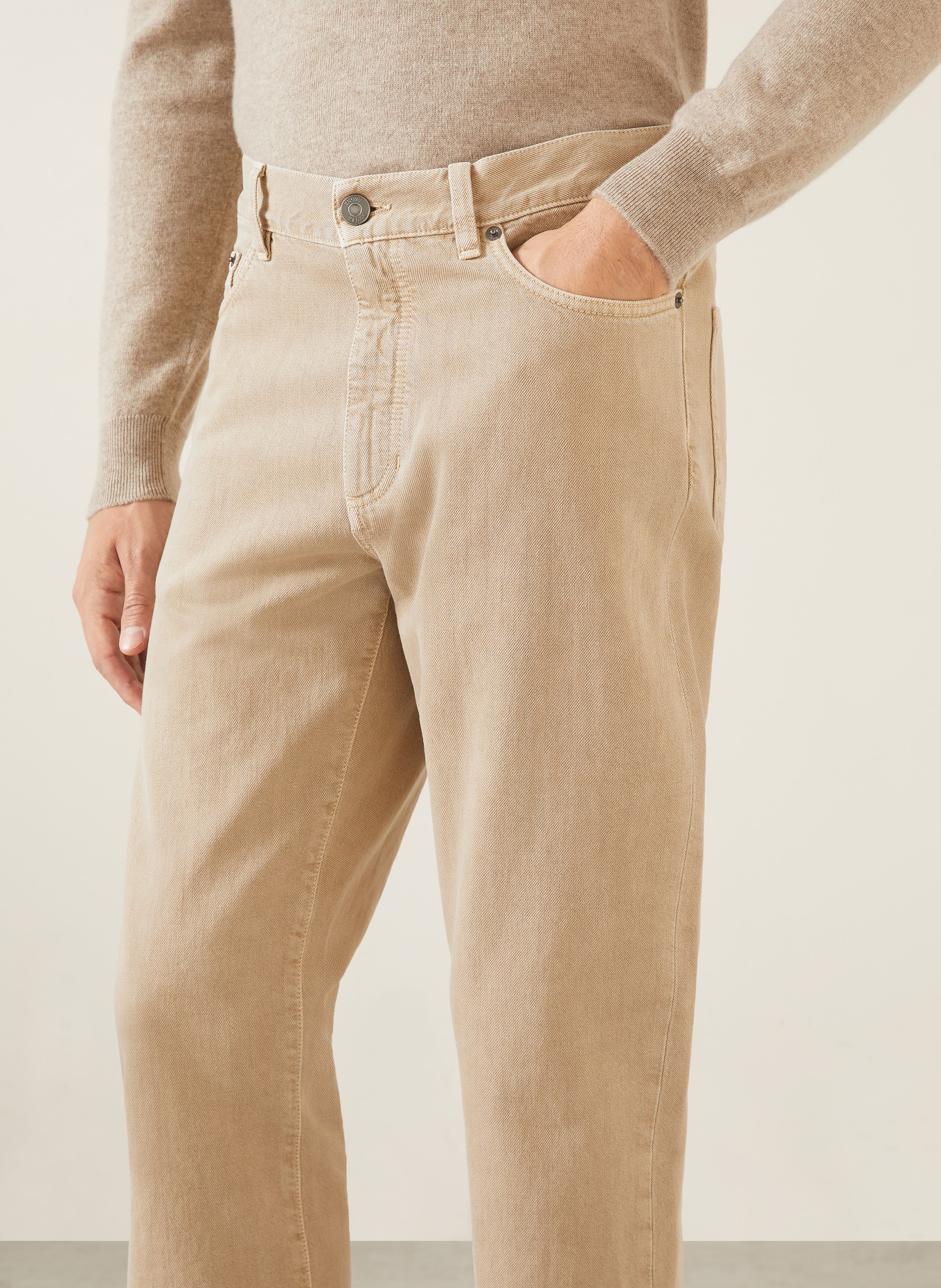 ZEGNA Jeans Slim Fit: BEIGE