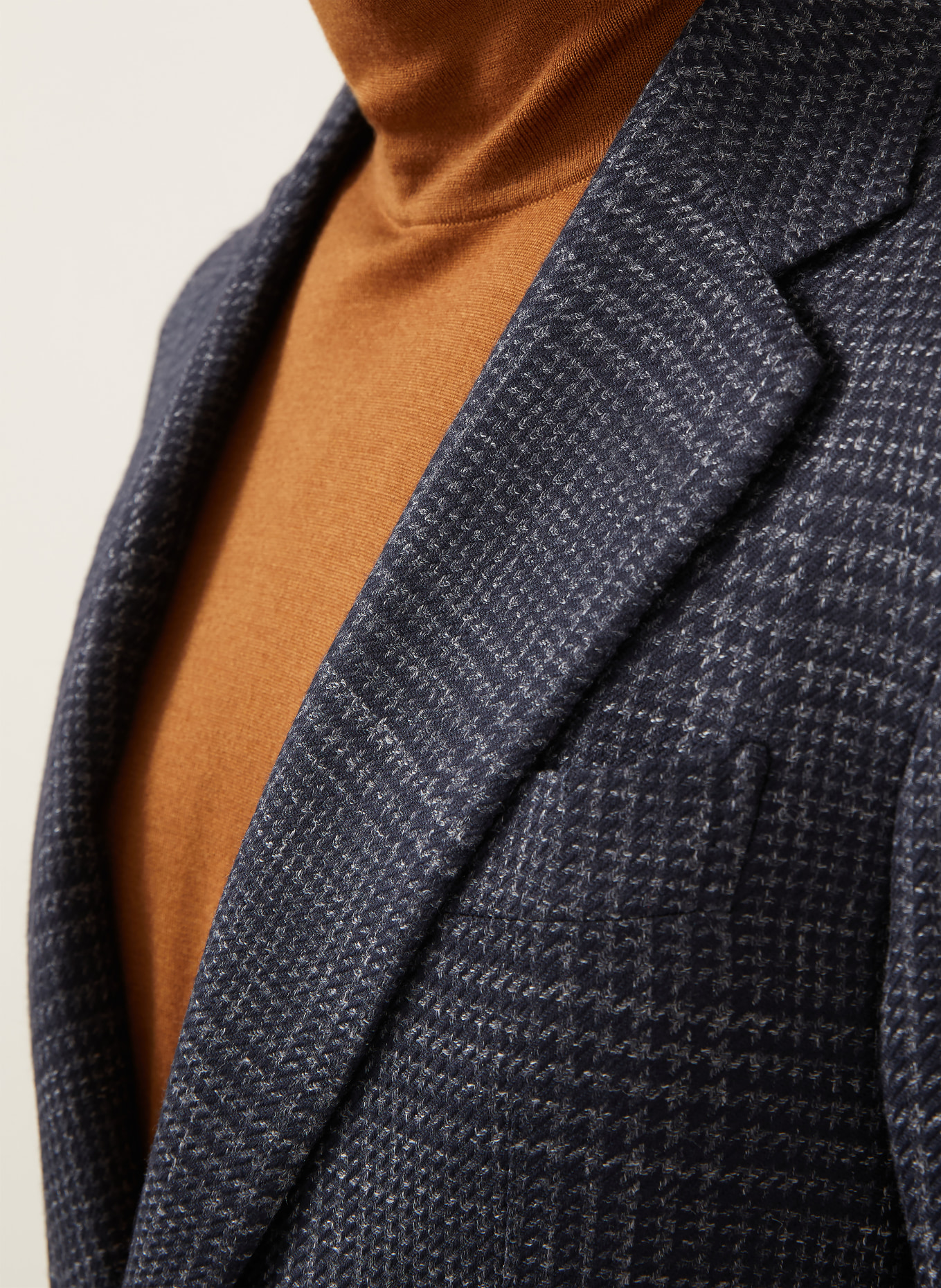 ZEGNA Sakko LAGO Extra Slim Fit mit Cashmere: DUNKELBLAU / GRAU / WEISS