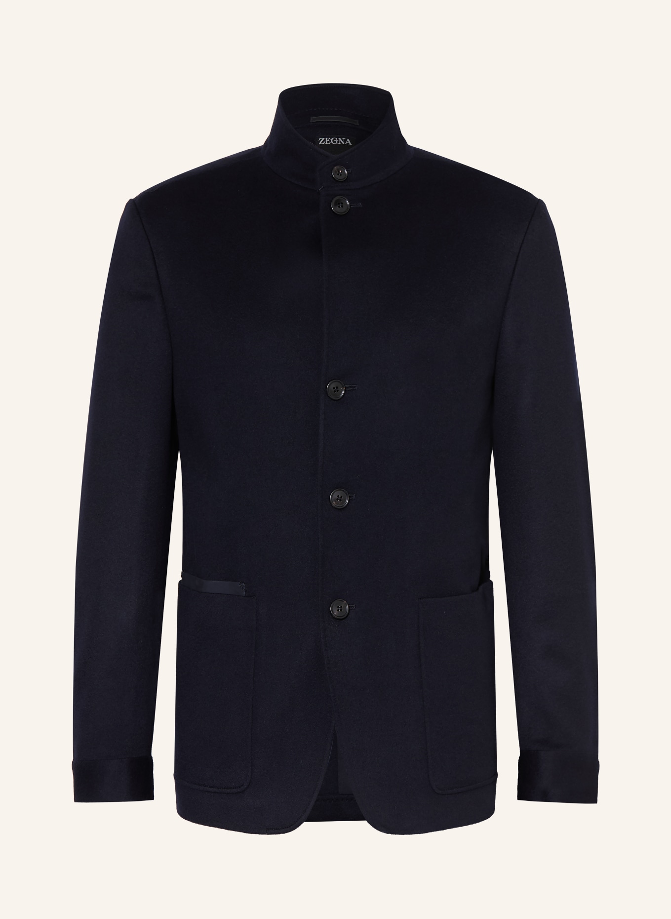 ZEGNA Cashmere-Sakko Regular Fit: DUNKELBLAU